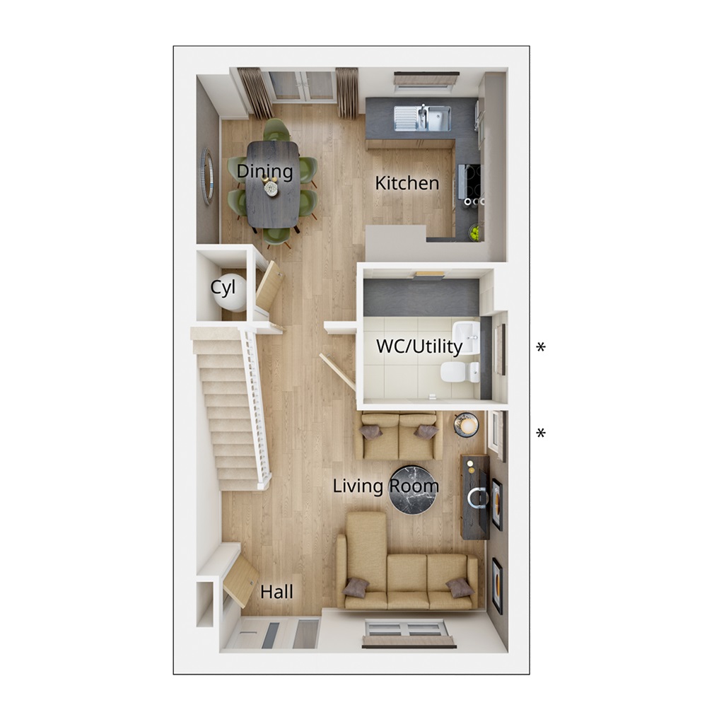The Brambleford - Plot 23, Springhill Gardens, Springfield Road, Barrhead floorplan