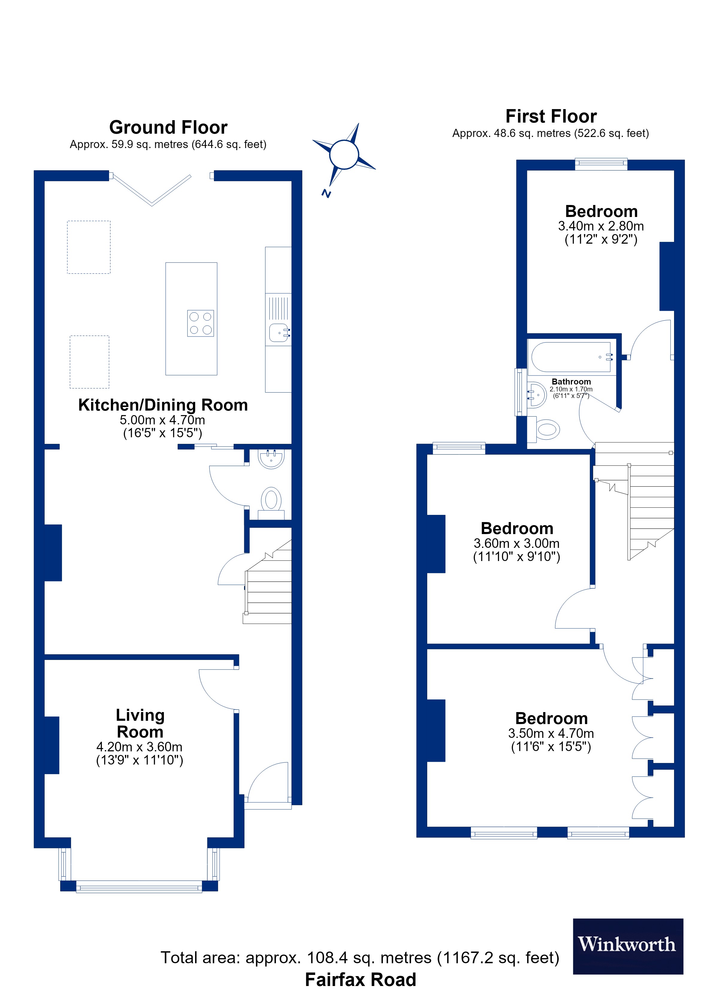 52, Fairfax Road, London floorplan