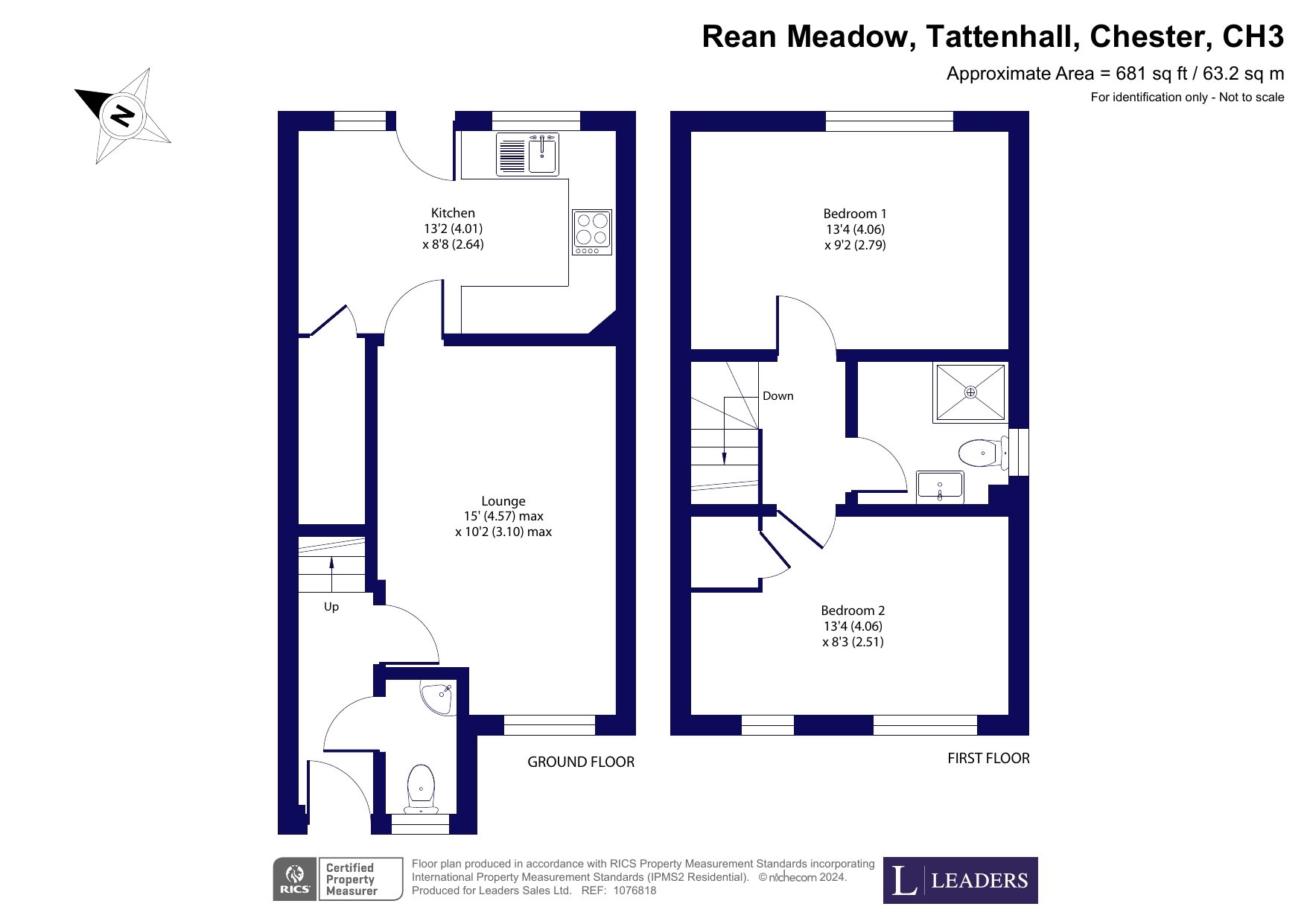 75, Rean Meadow, Chester floorplan