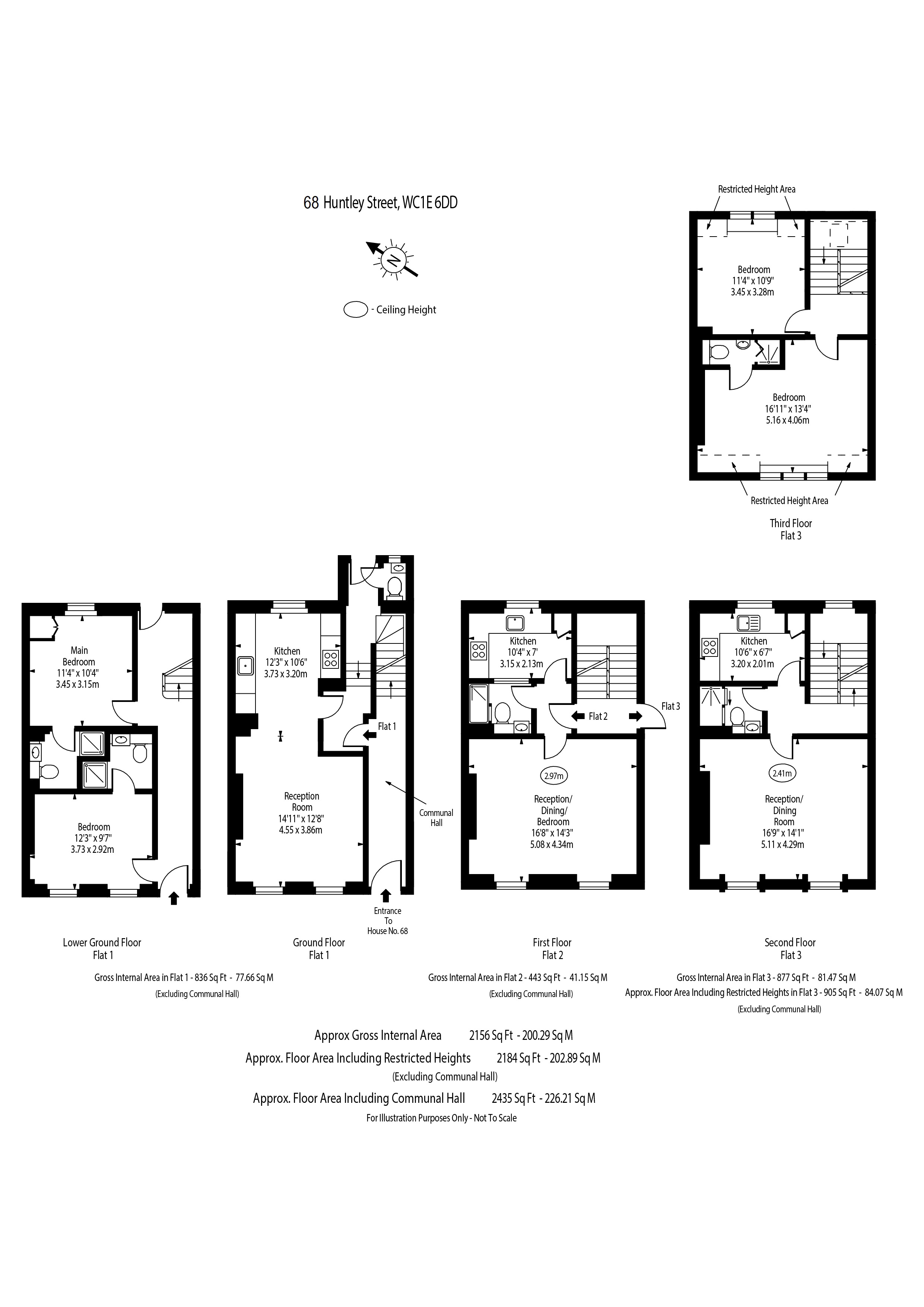 Huntley Street, Bloomsbury, London WC1E, terraced house for sale