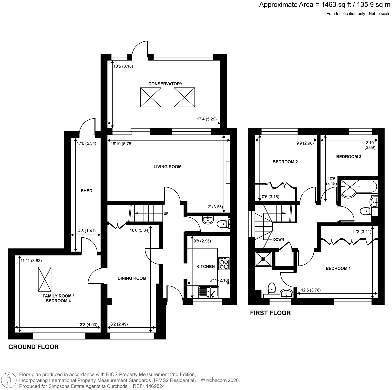 17, Danesfield Close, Walton-On-Thames floorplan