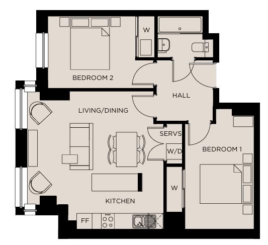 519, The Forum, Birmingham floorplan