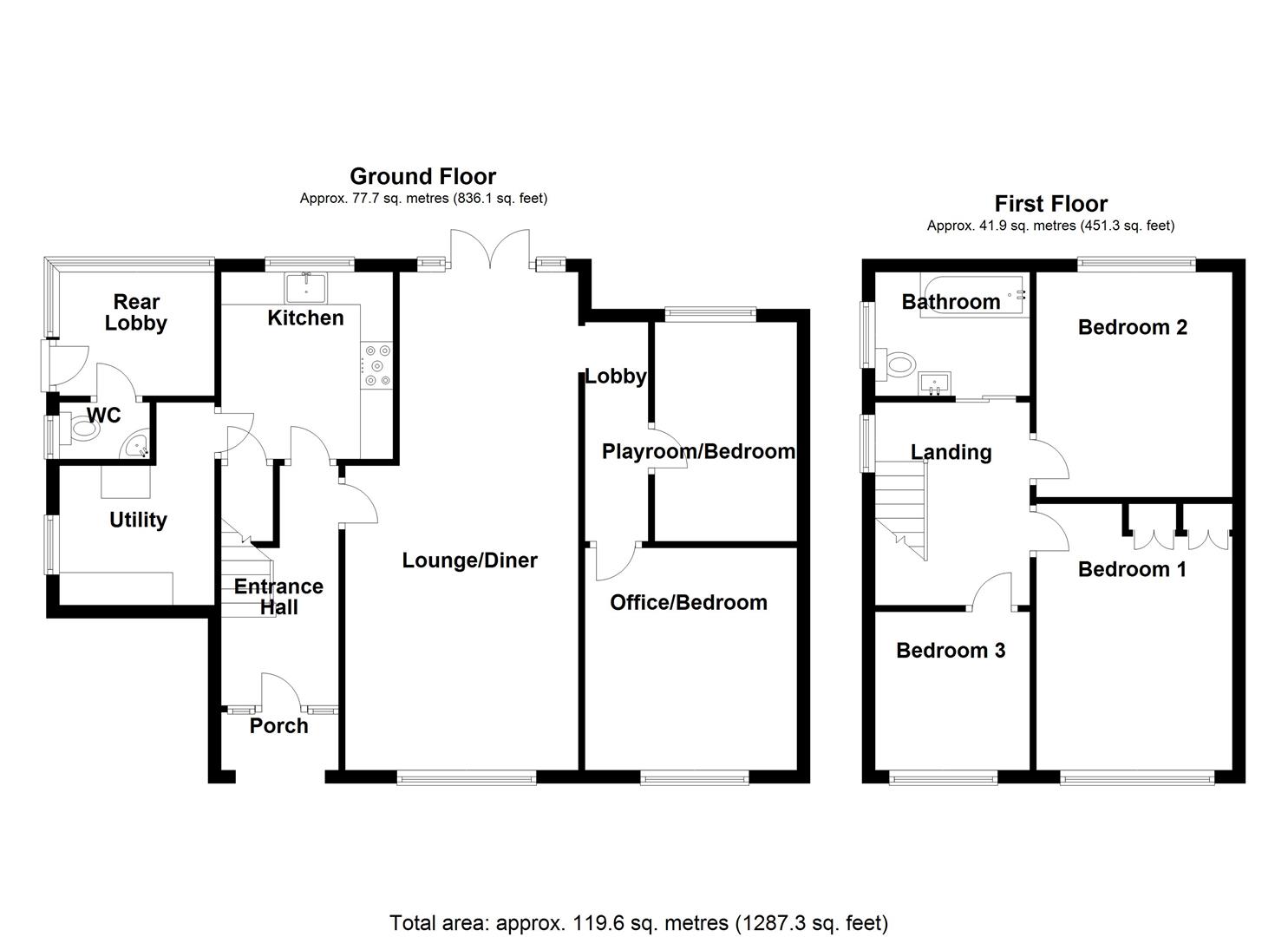13, Chapel Gardens, Spalding floorplan
