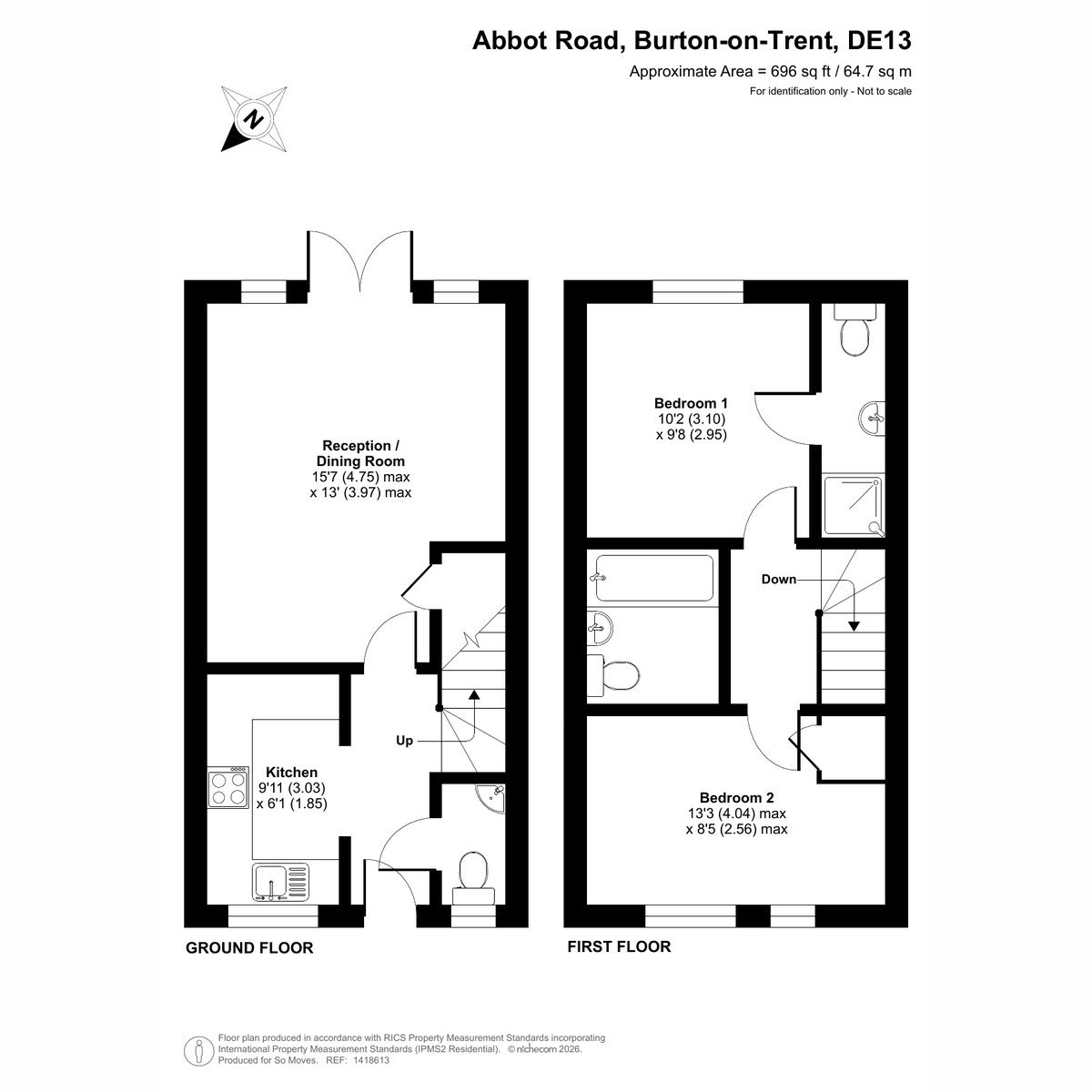 60, Abbot Road, Burton-on-Trent floorplan