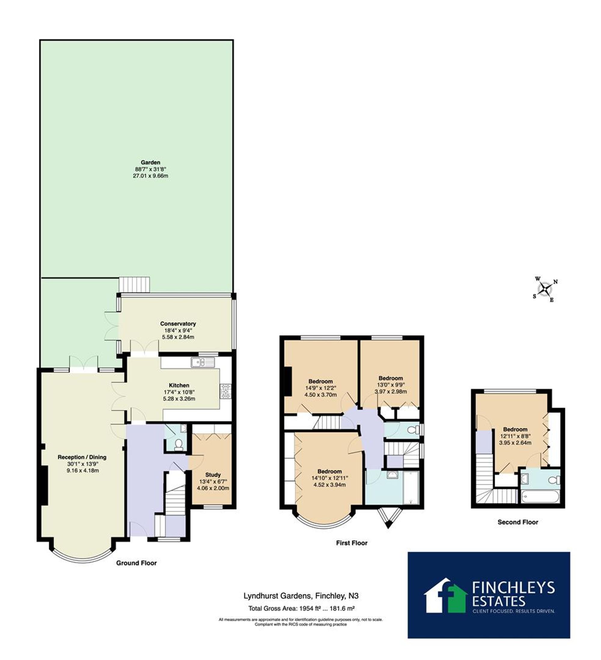 43 Lyndhurst Gardens, London floorplan