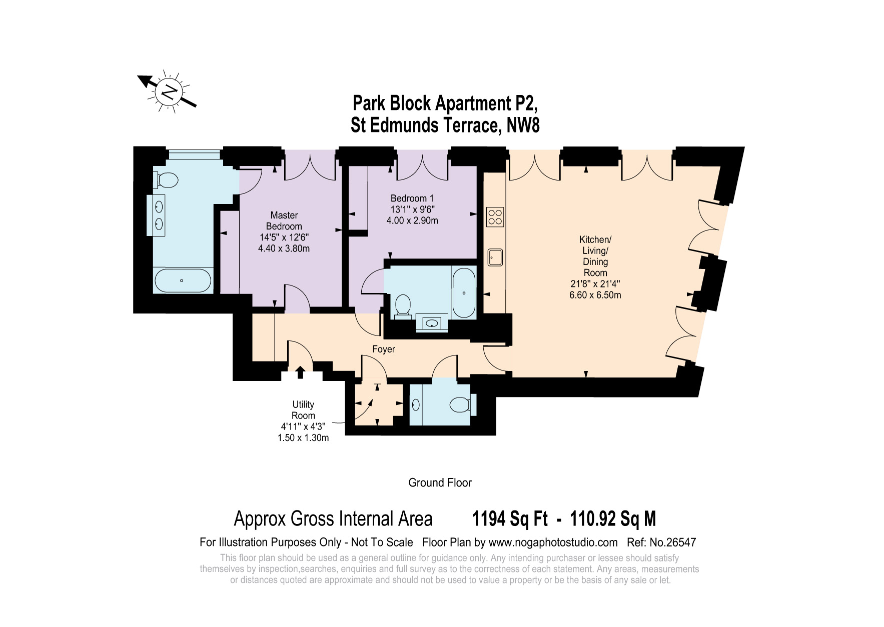 P2, 50, St Edmunds Terrace, Primrose Hill, London floorplan