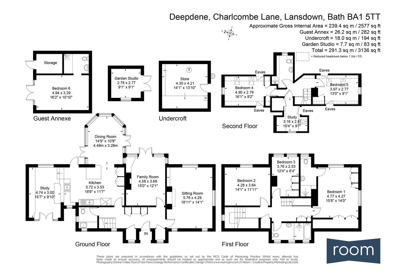 Deepdene, Charlcombe Lane, Bath floorplan