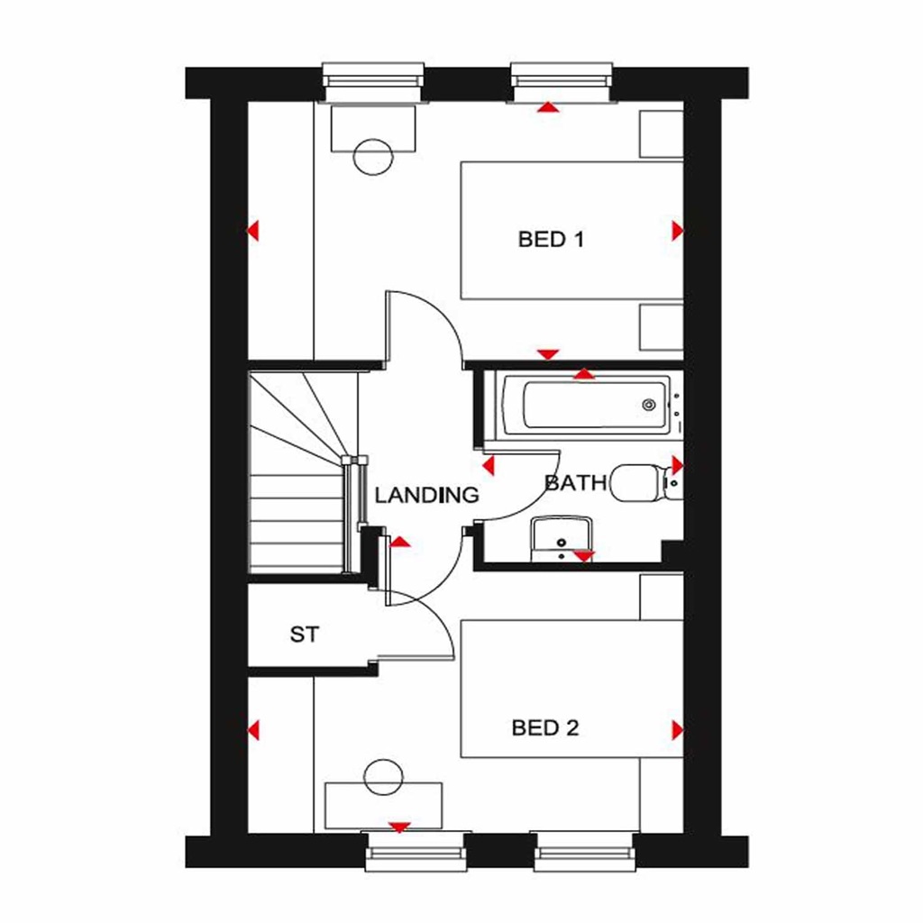 "Wilford" at Austen Drive, Tamworth B78, 2 bedroom terraced house for