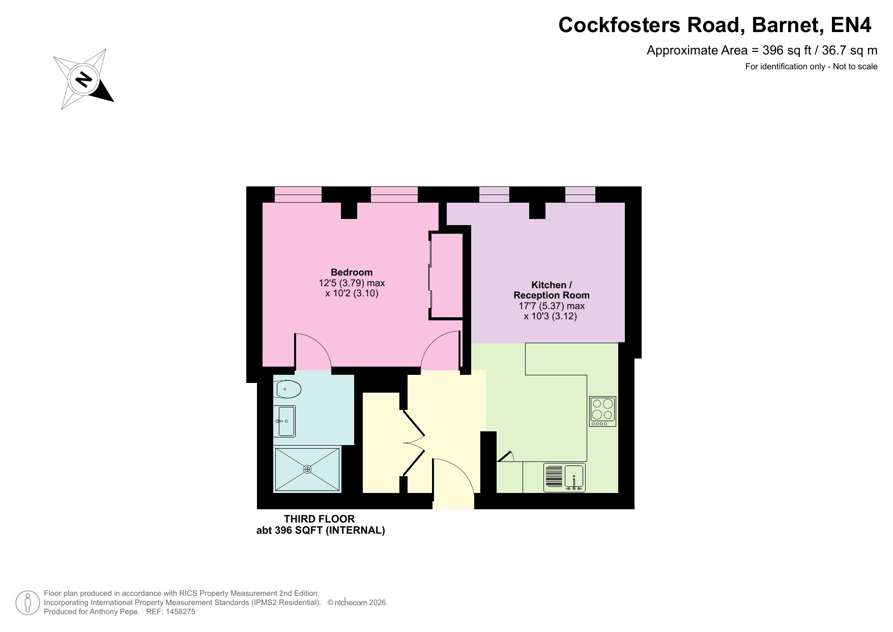 Flat 48, Munro Court 116C,, Cockfosters Road, Barnet floorplan