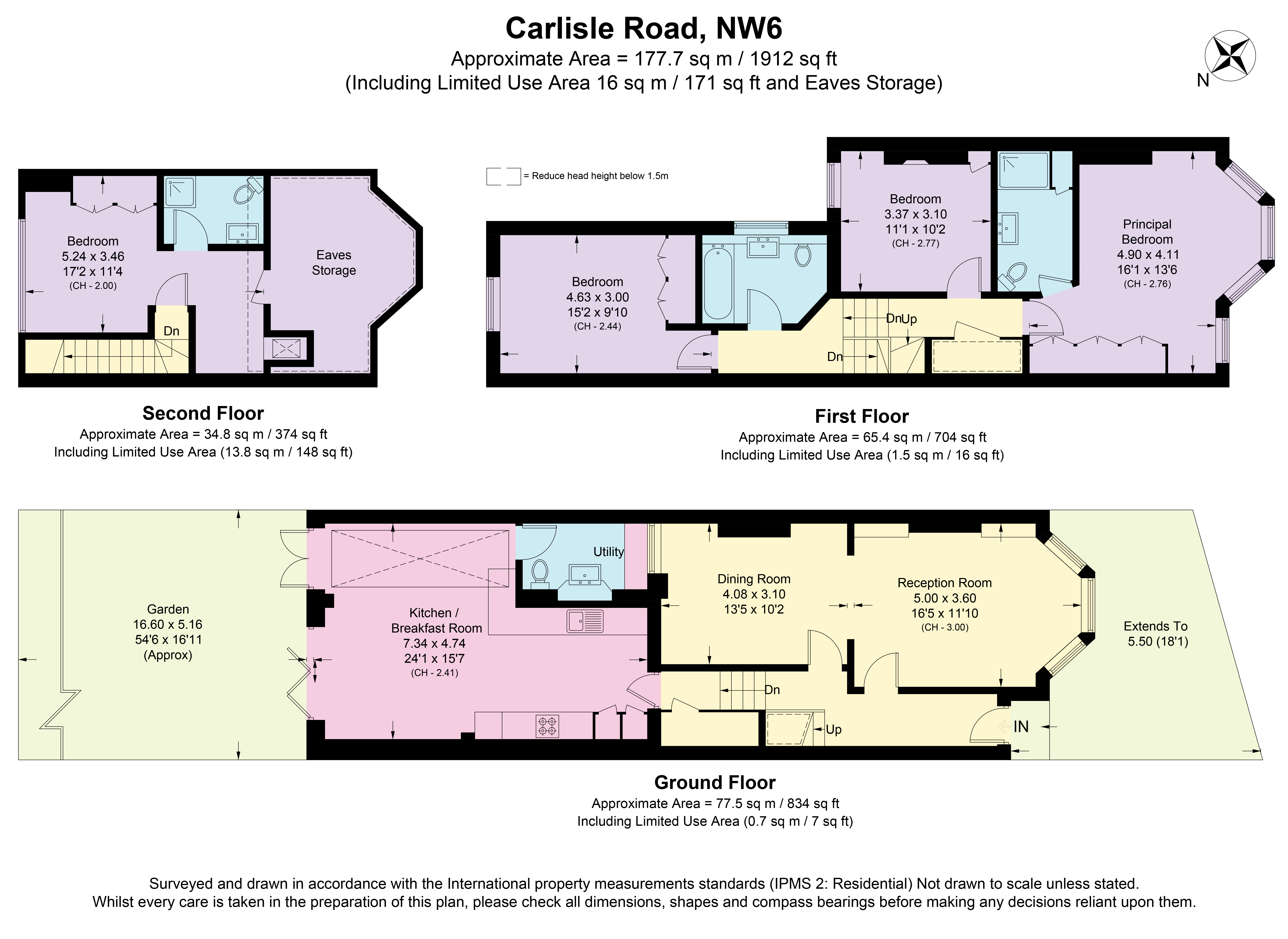 45, Carlisle Road, London floorplan