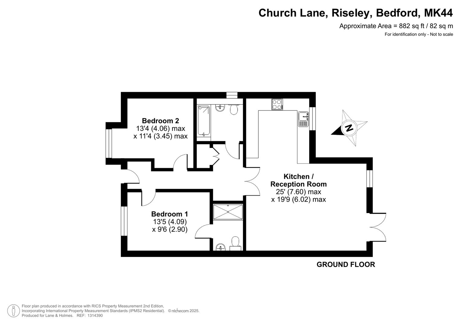 6D, Church Lane, Riseley floorplan