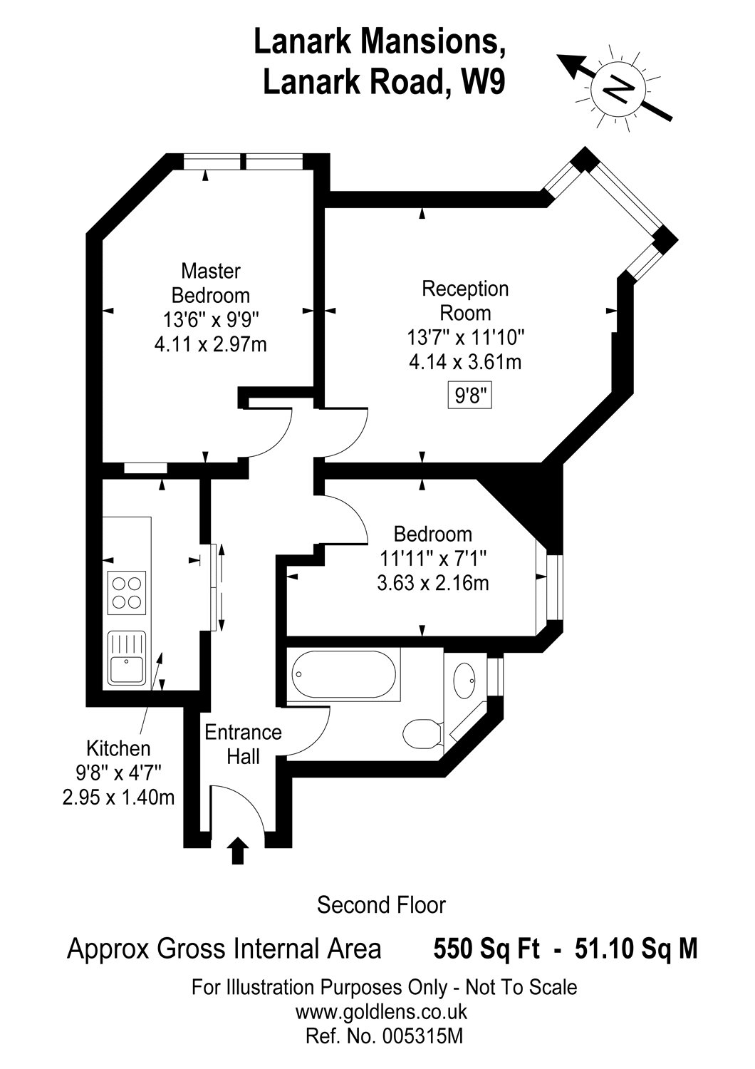 2 Bedrooms Flat to rent in Lanark Mansions, Lanark Road, Little Venice, London W9