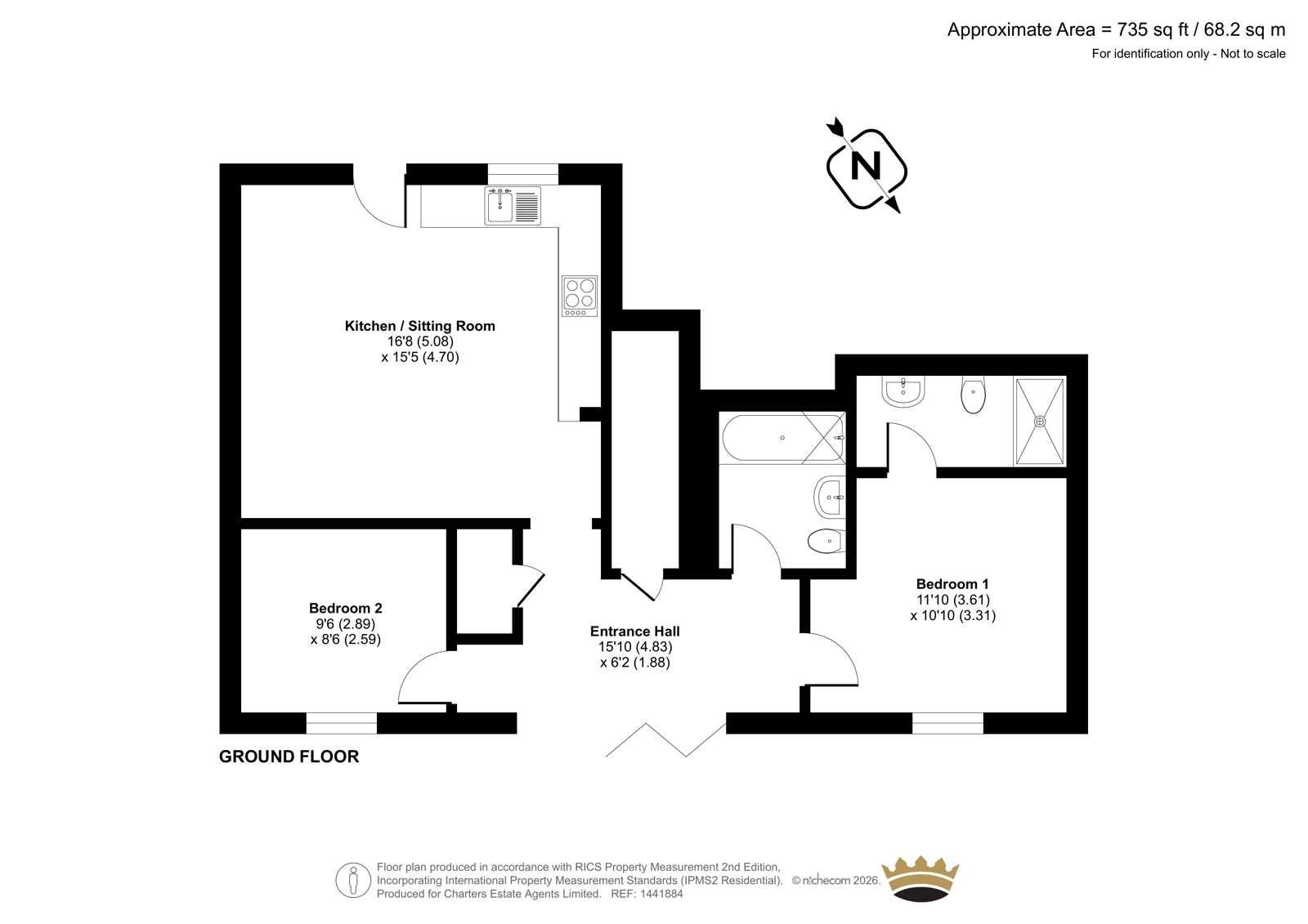 Flat 1 - 8, 94, Highlands Road, Hampshire floorplan
