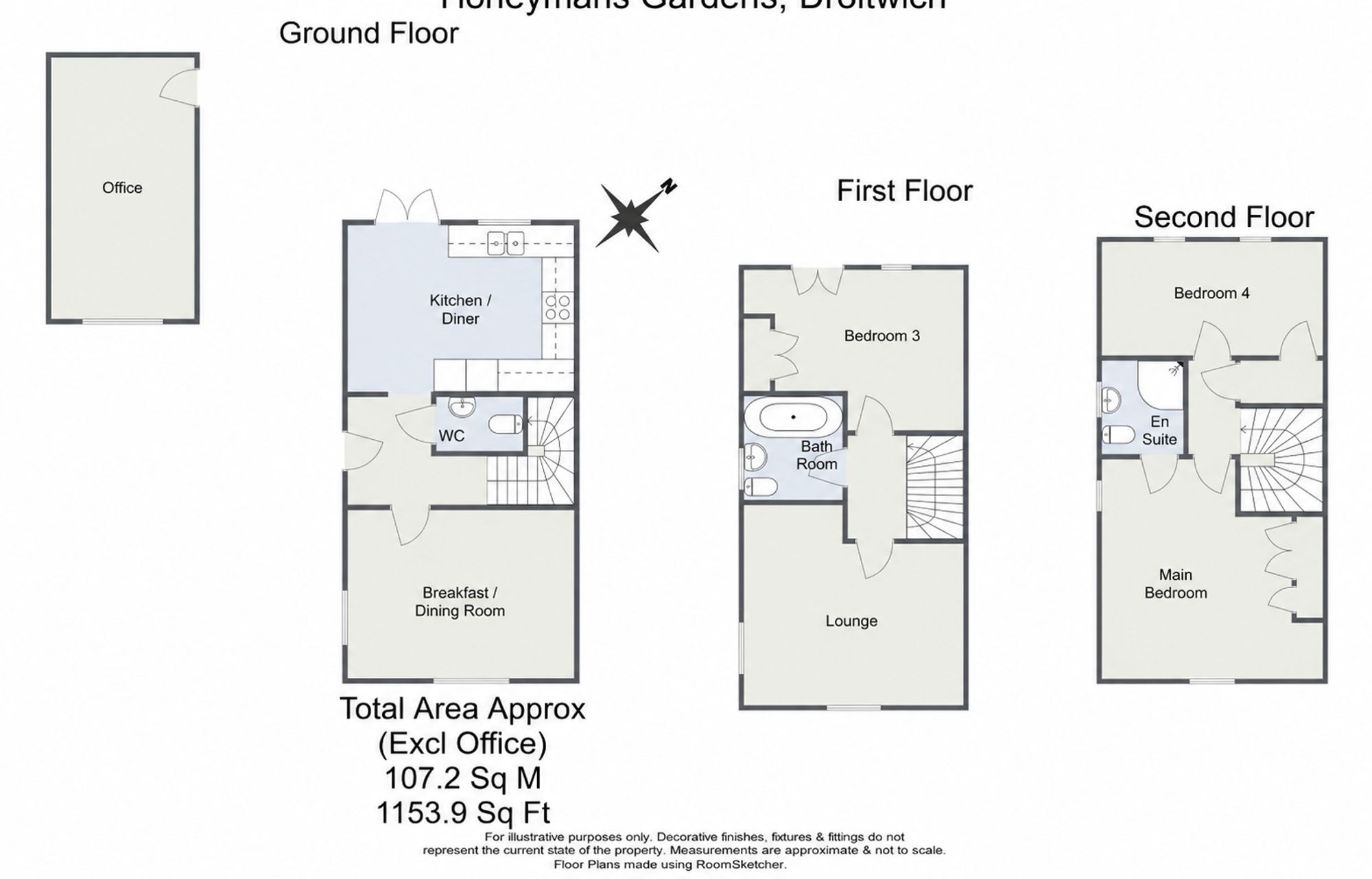 22 Honeymans Gardens, Droitwich floorplan