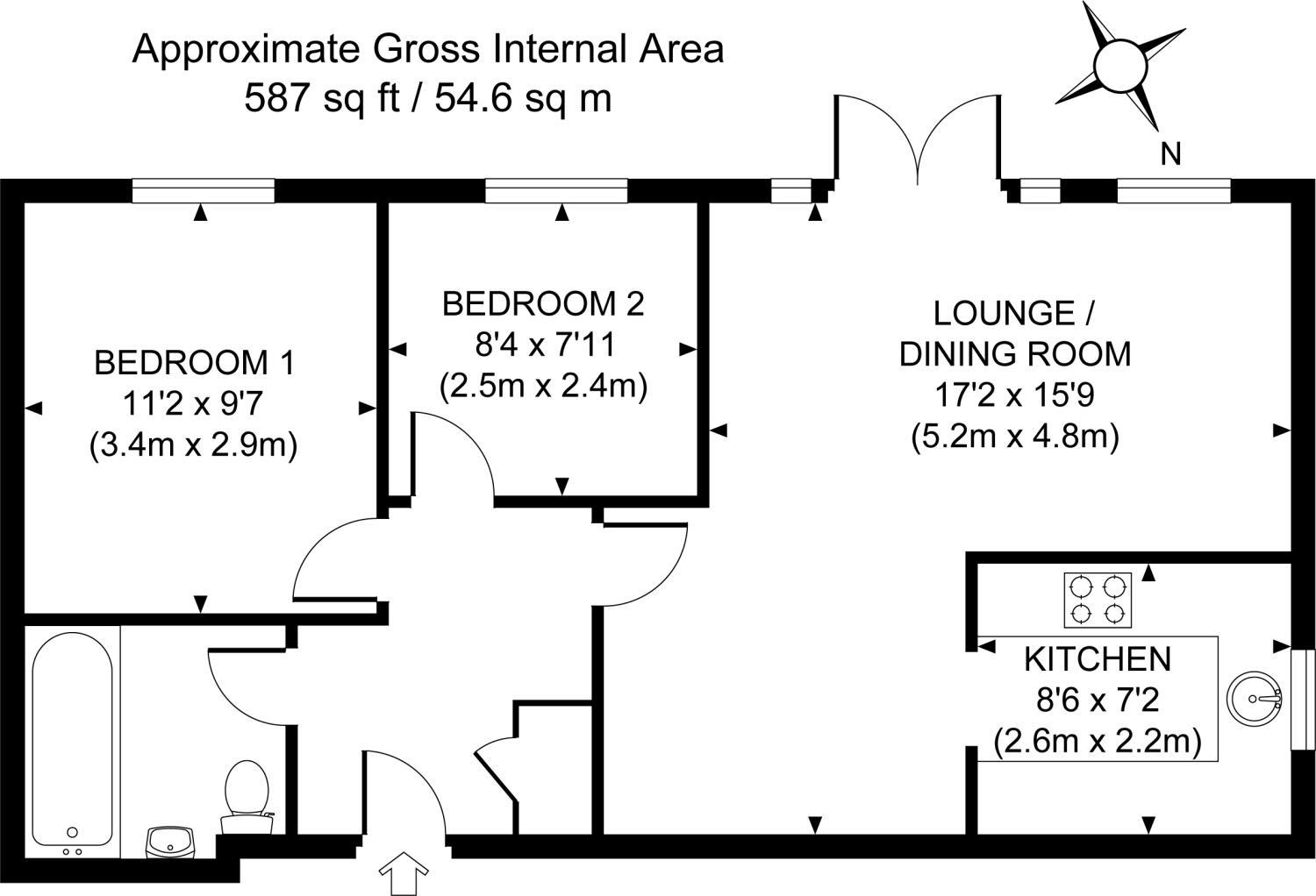 2 Bedrooms Flat to rent in Alexandra Gardens, Knaphill, Woking GU21