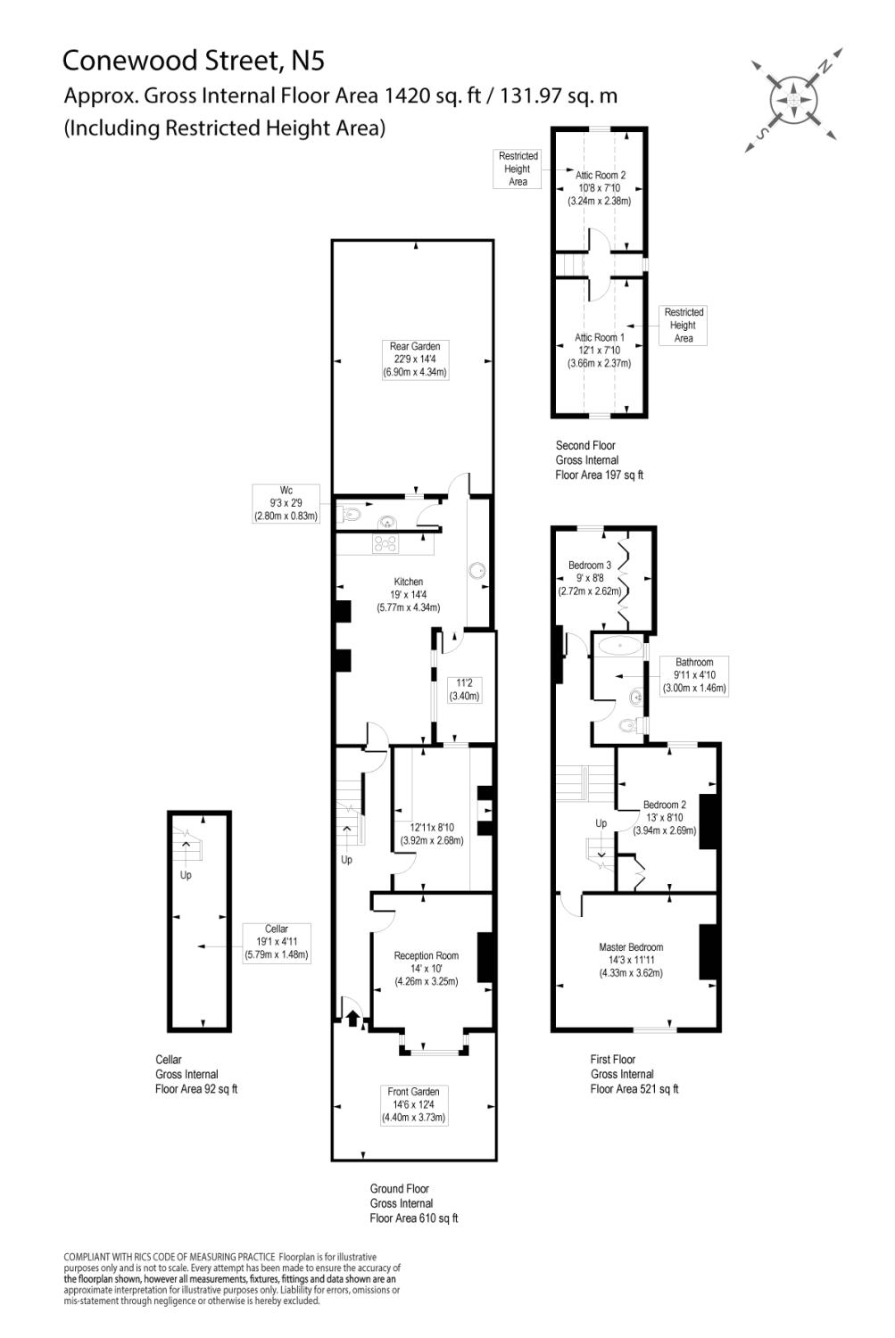 3 Bedrooms  to rent in Conewood Street, Highbury, London N5