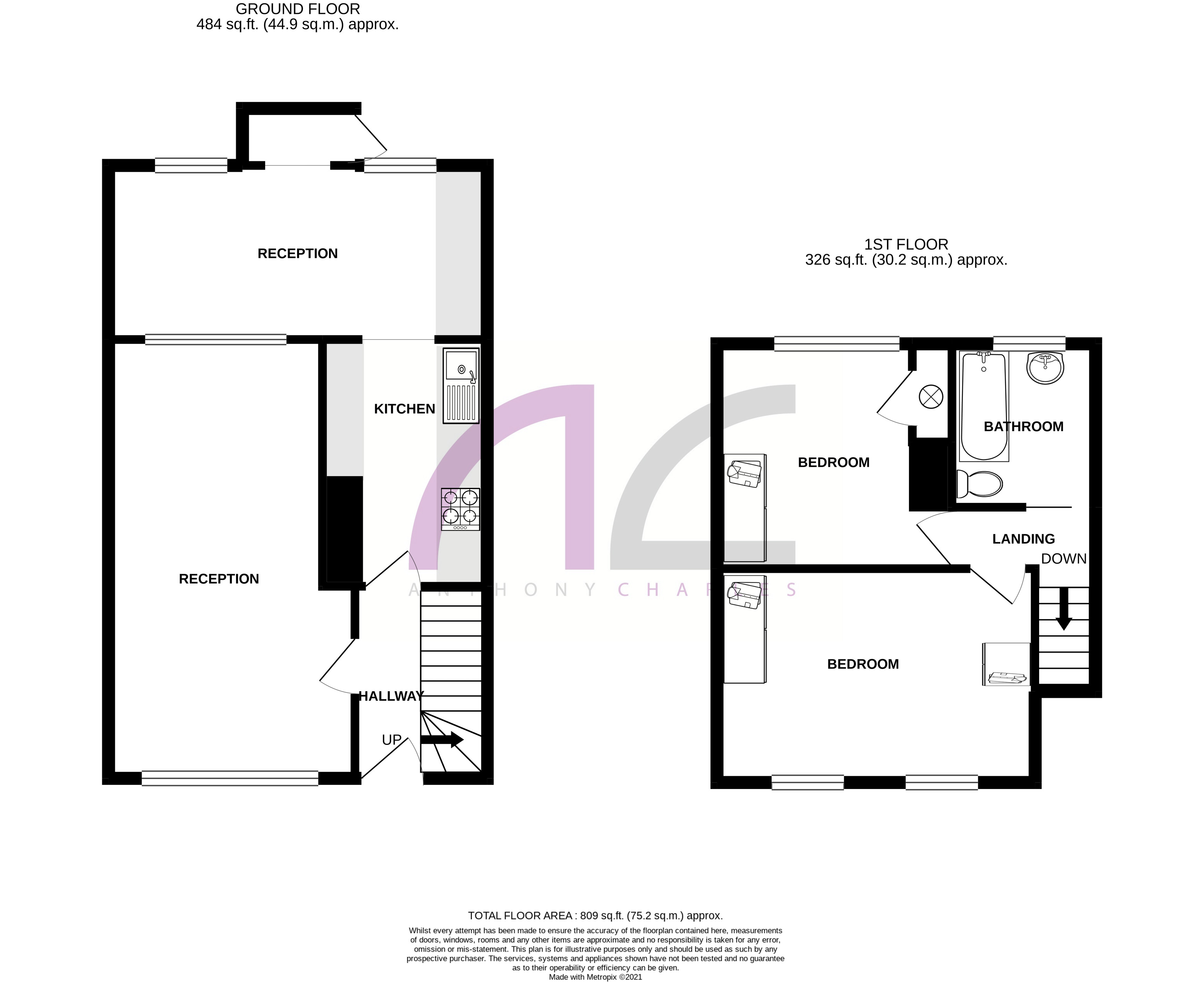 3, Wauthier Close, Palmers Green floorplan