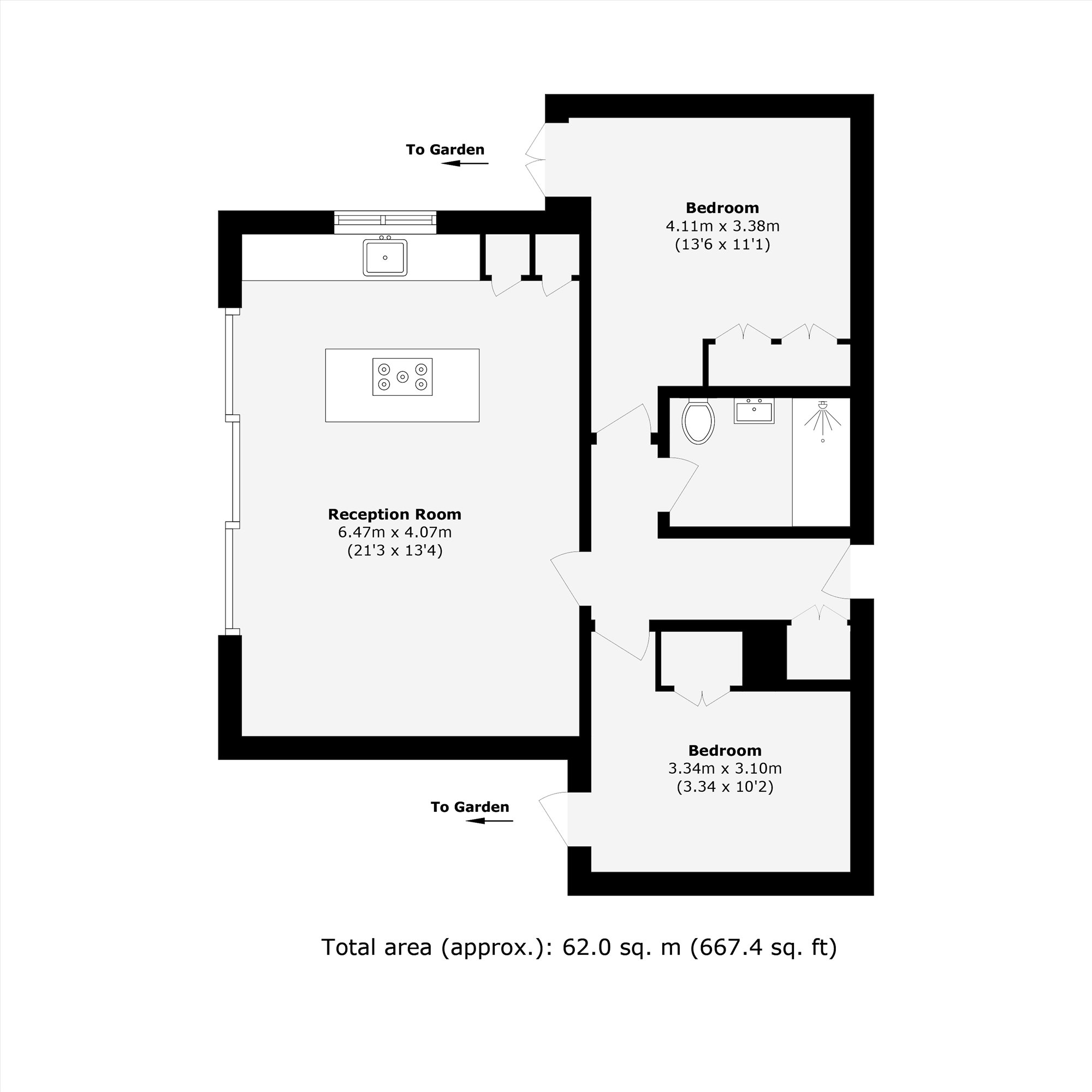 Hazelwood Avenue, Morden floorplan