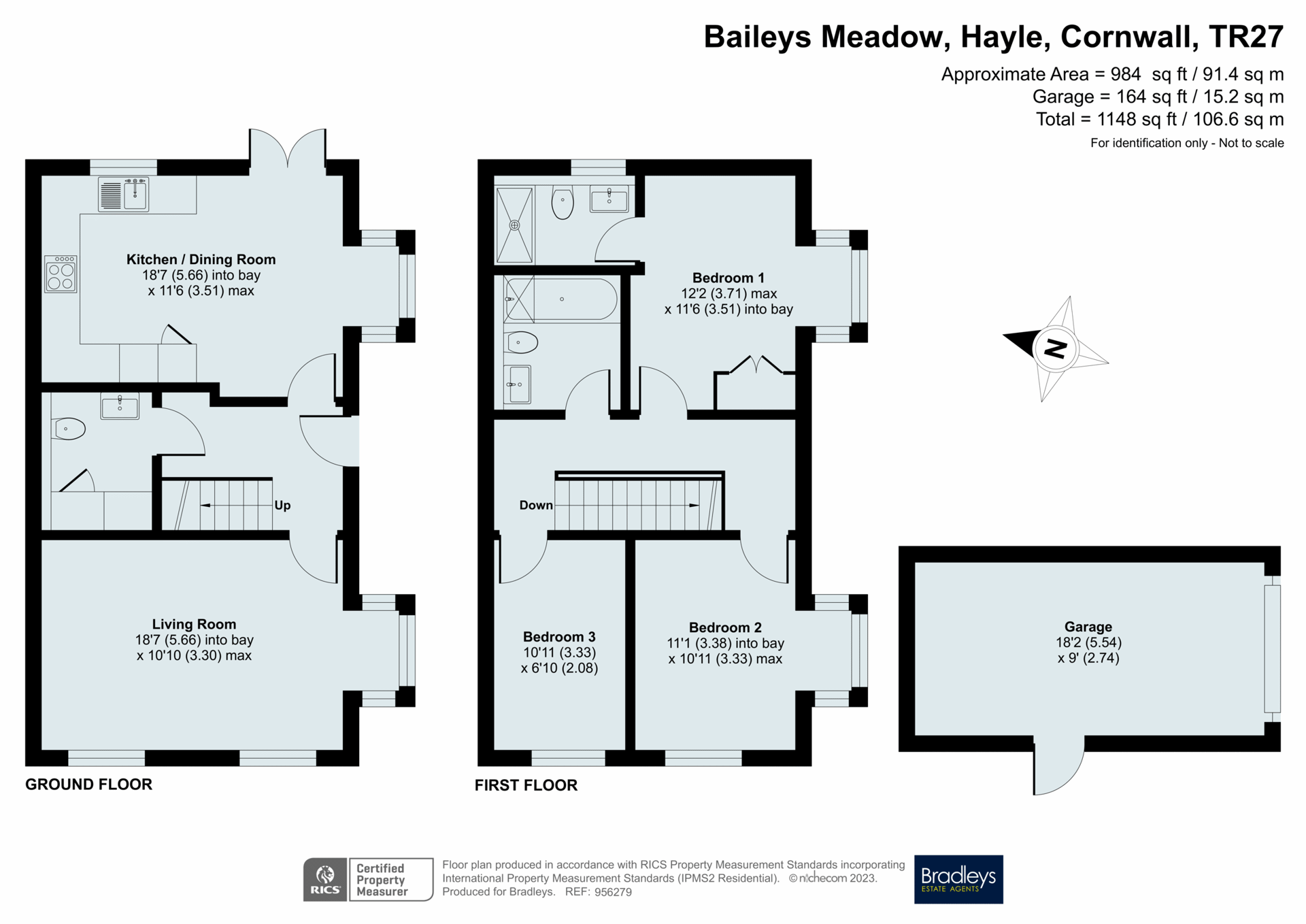 Baileys Meadow, Hayle, Cornwall TR27, 3 bedroom detached house for sale