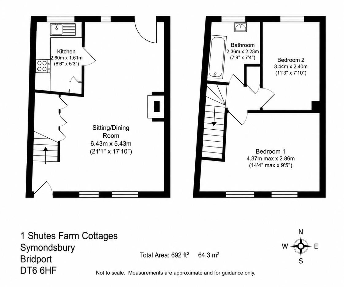 1 Shutes Farm Cottages, Shutes Lane, Symondsbury floorplan