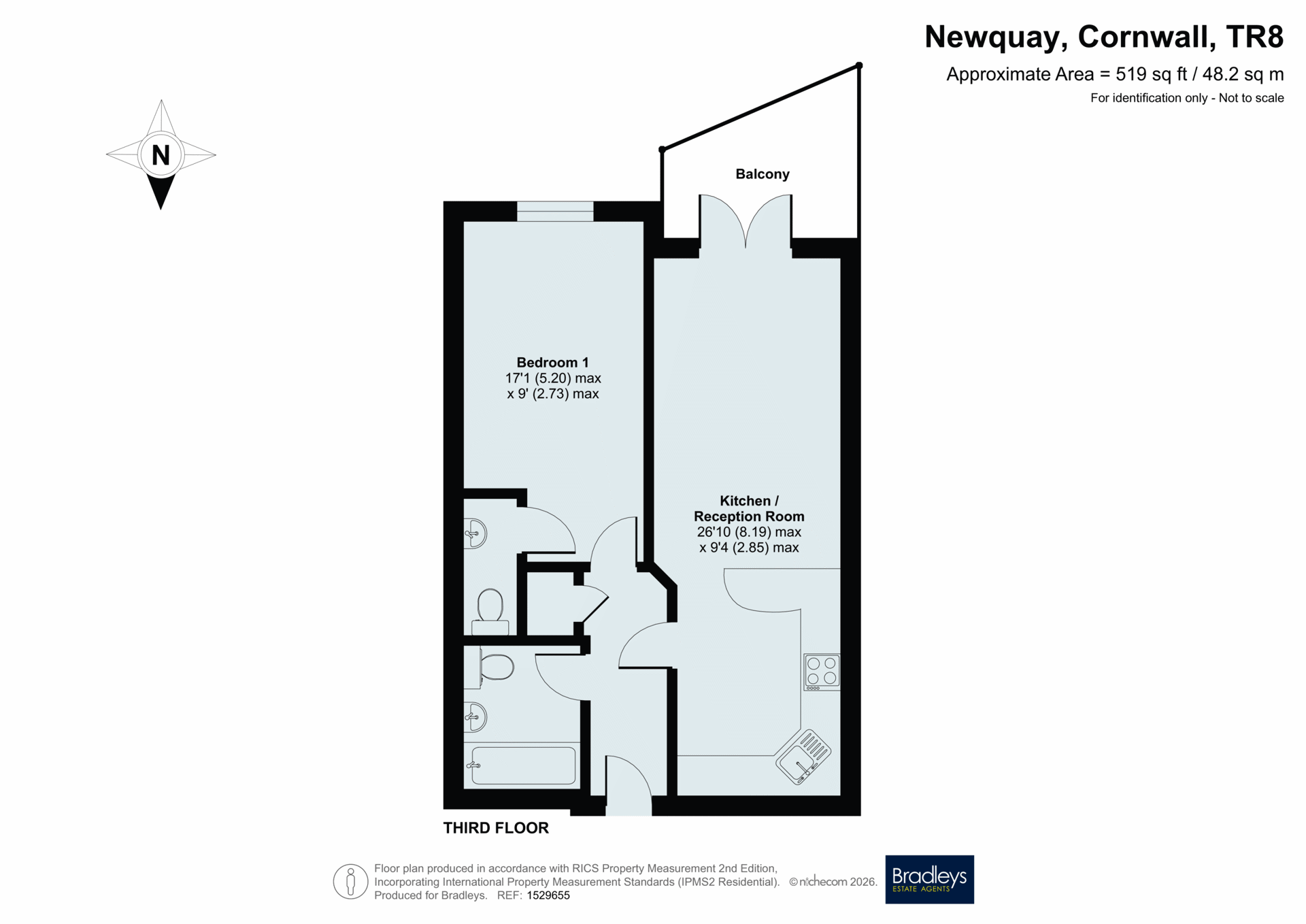 Apartment 21, Waves,, Watergate Bay, Cornwall floorplan