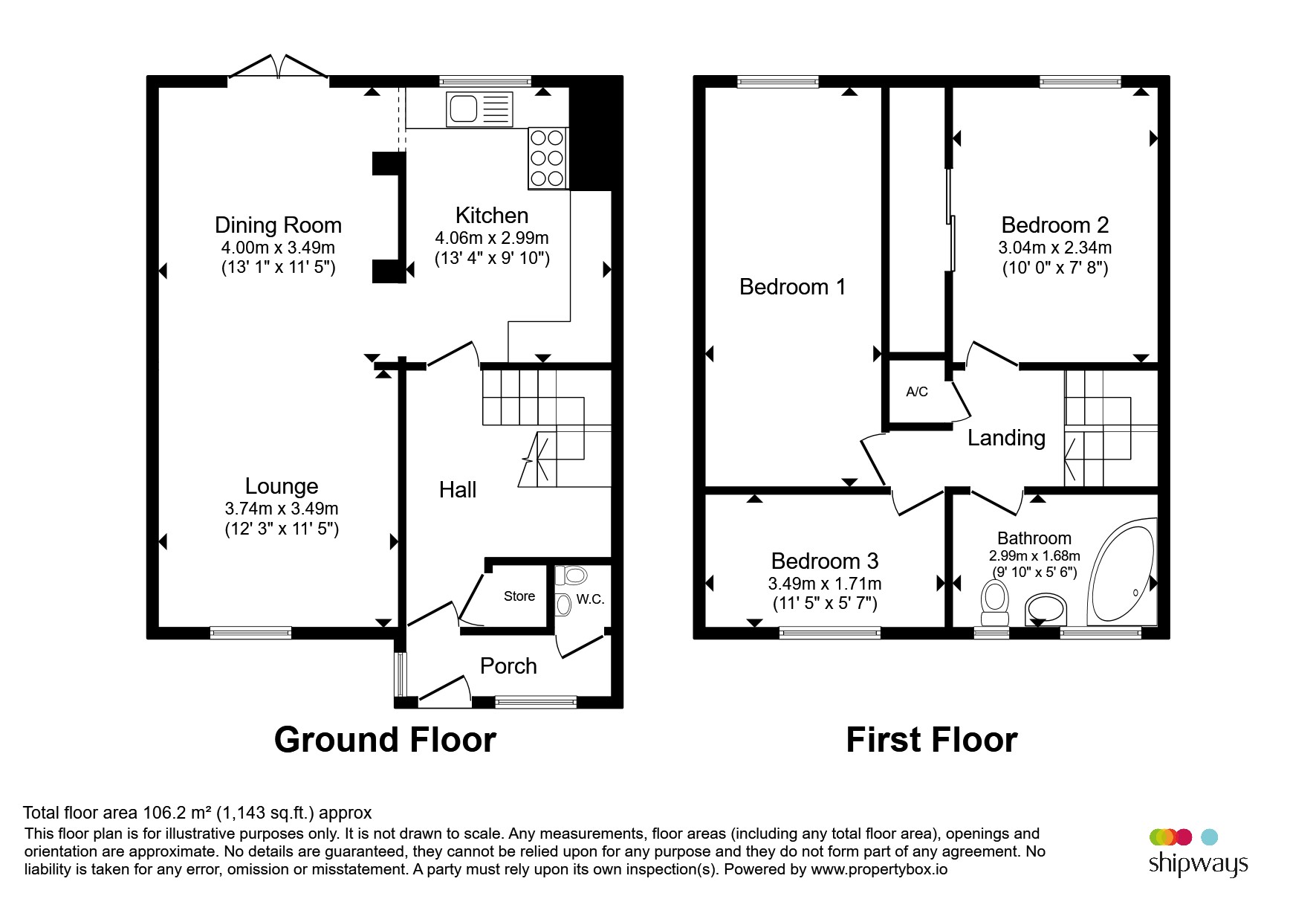 46, Coniston Close, RUGBY floorplan