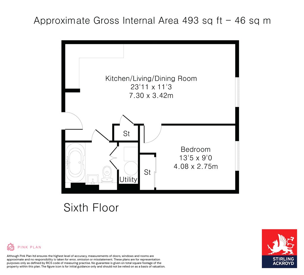 59 Lavender House, 1, Eden Grove, Staines-upon-Thames floorplan