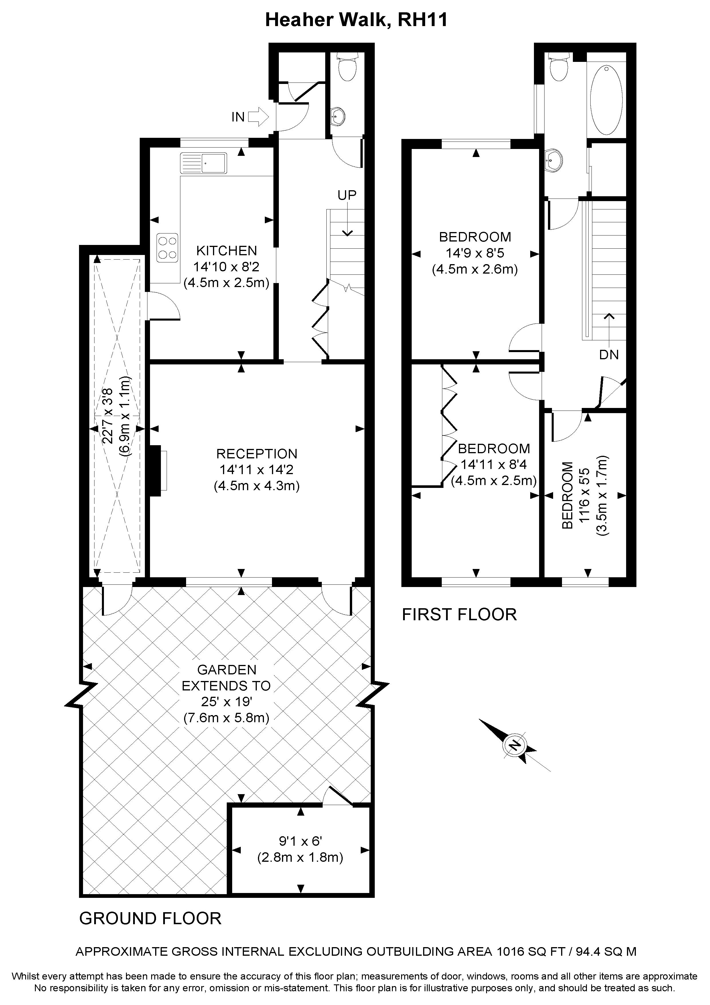 3 Bedrooms End terrace house for sale in Heather Walk, Broadfield, Crawley RH11