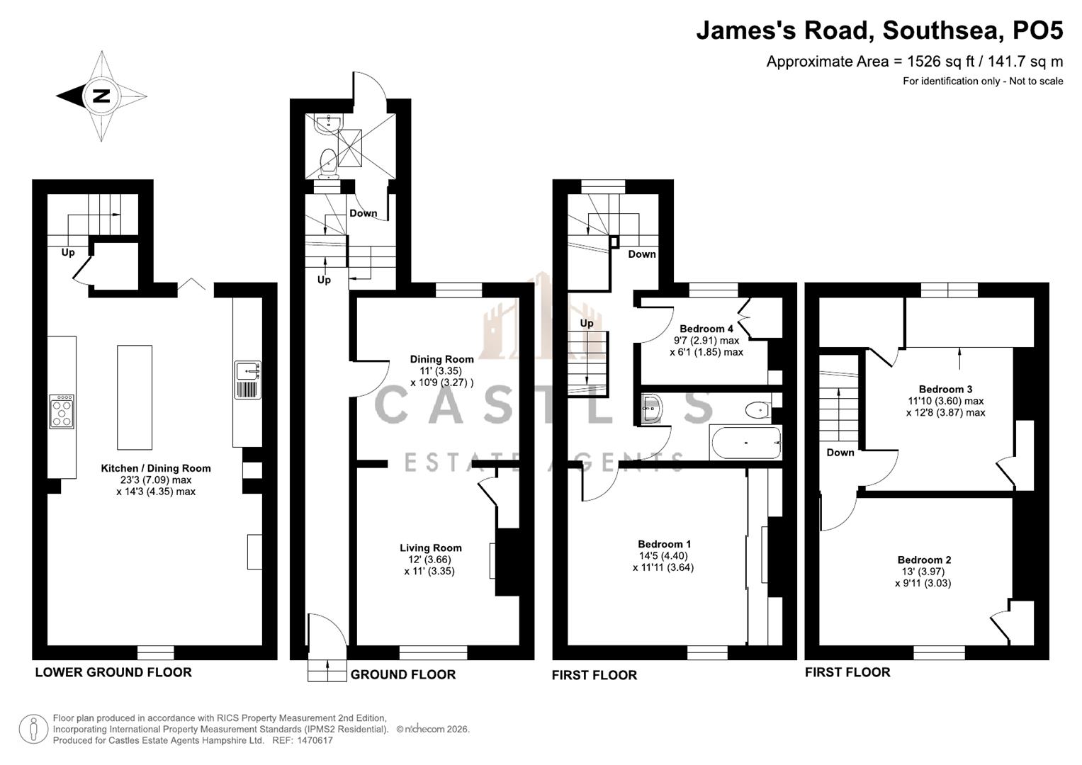 114, St. James's Road, Southsea floorplan