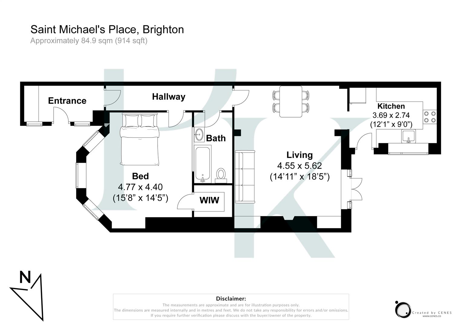 9A, St. Michaels Place, Brighton floorplan