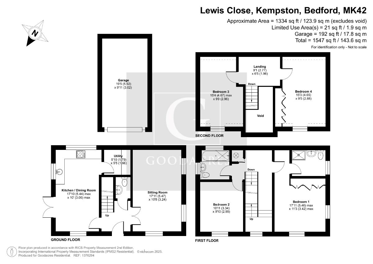 1 Lewis Close, Bedford floorplan