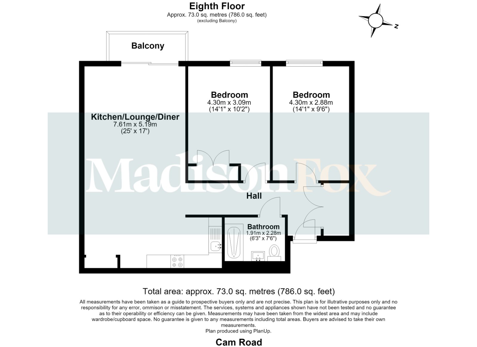 Flat 58 Burford Wharf Apartments, 3, Cam Road, London floorplan