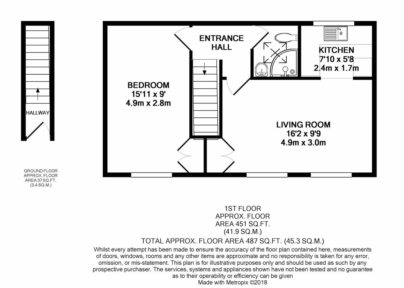 Flat, 1a, Lion Yard, Brecon floorplan
