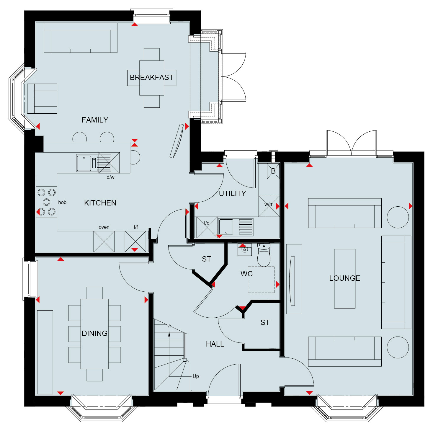 H91617, Fossil Bay, Clappers Lane, Earnley floorplan