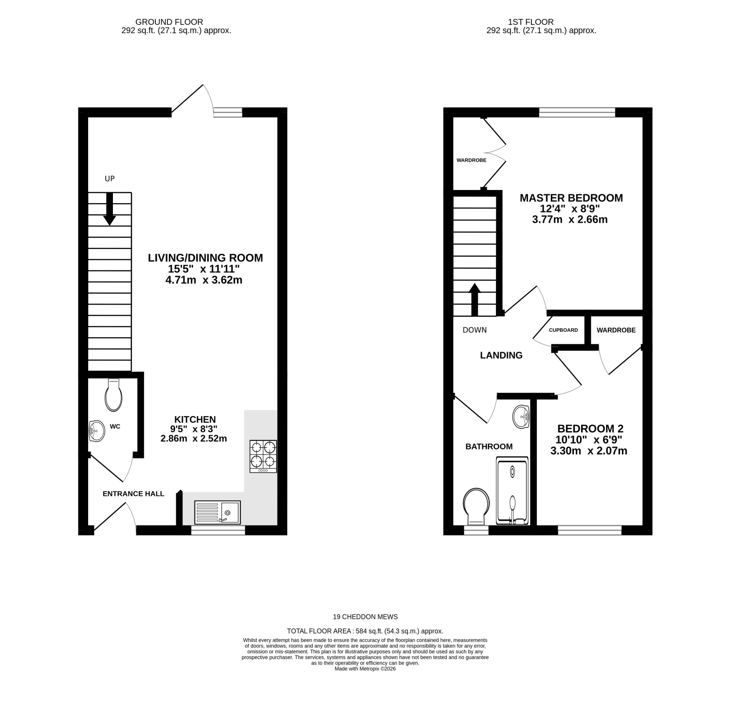 Cheddon Mews, Taunton floorplan
