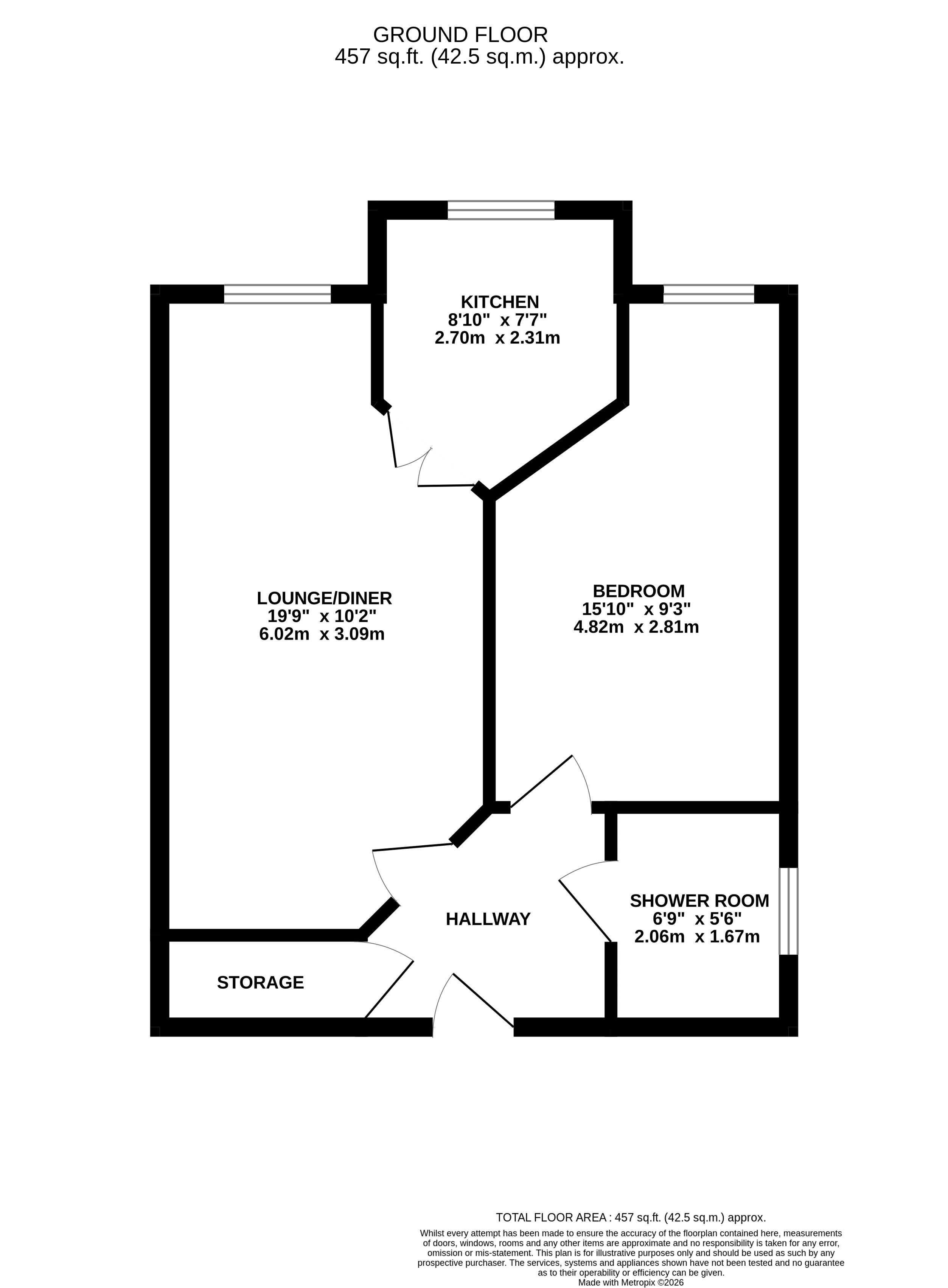 28 Colonel Stevens Court , Granville Road, Eastbourne floorplan