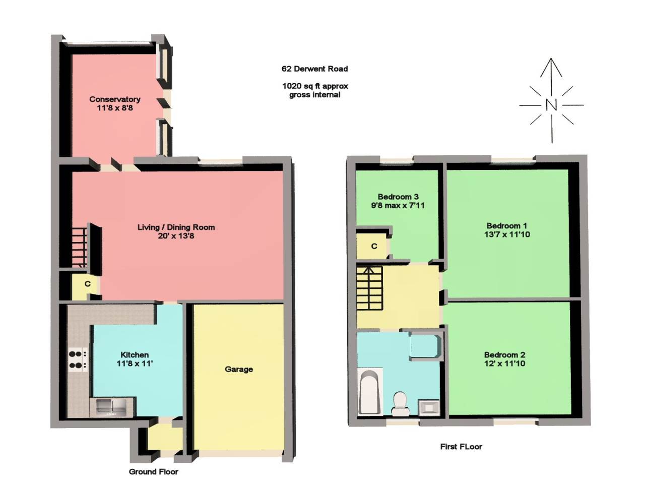 3 Bedrooms Semi-detached house to rent in Derwent Road, Thatcham, Berkshire RG19