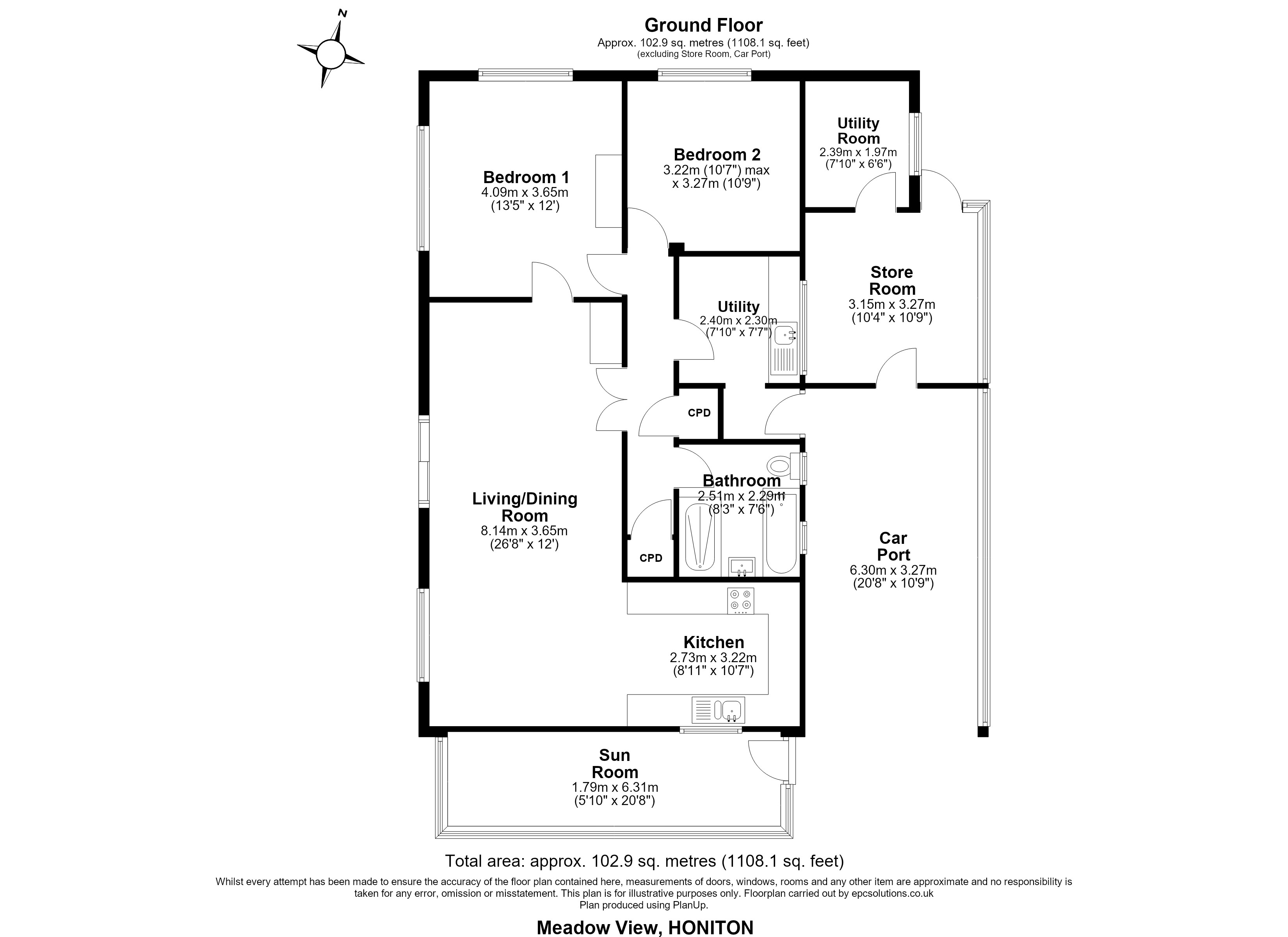 Heathstock, Honiton floorplan