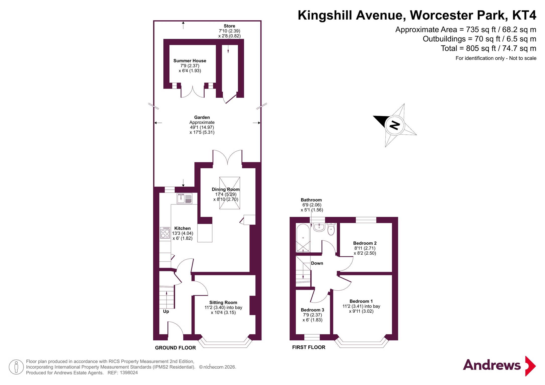 Kingshill Avenue, Worcester Park, KT4 floorplan