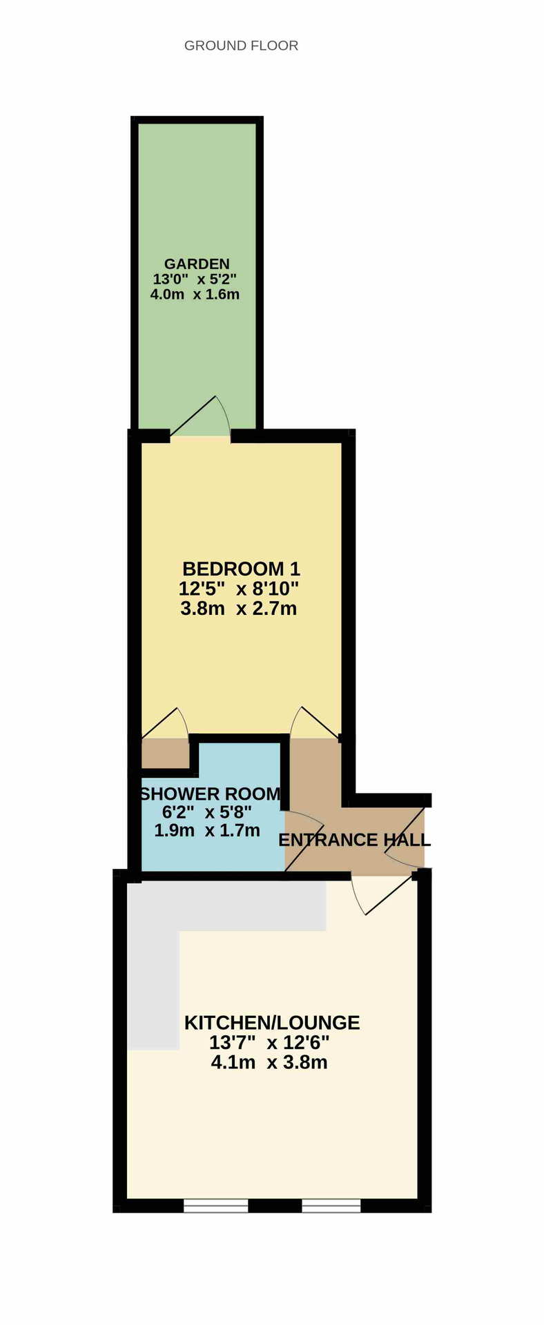 Flat 1, Cardiff floorplan
