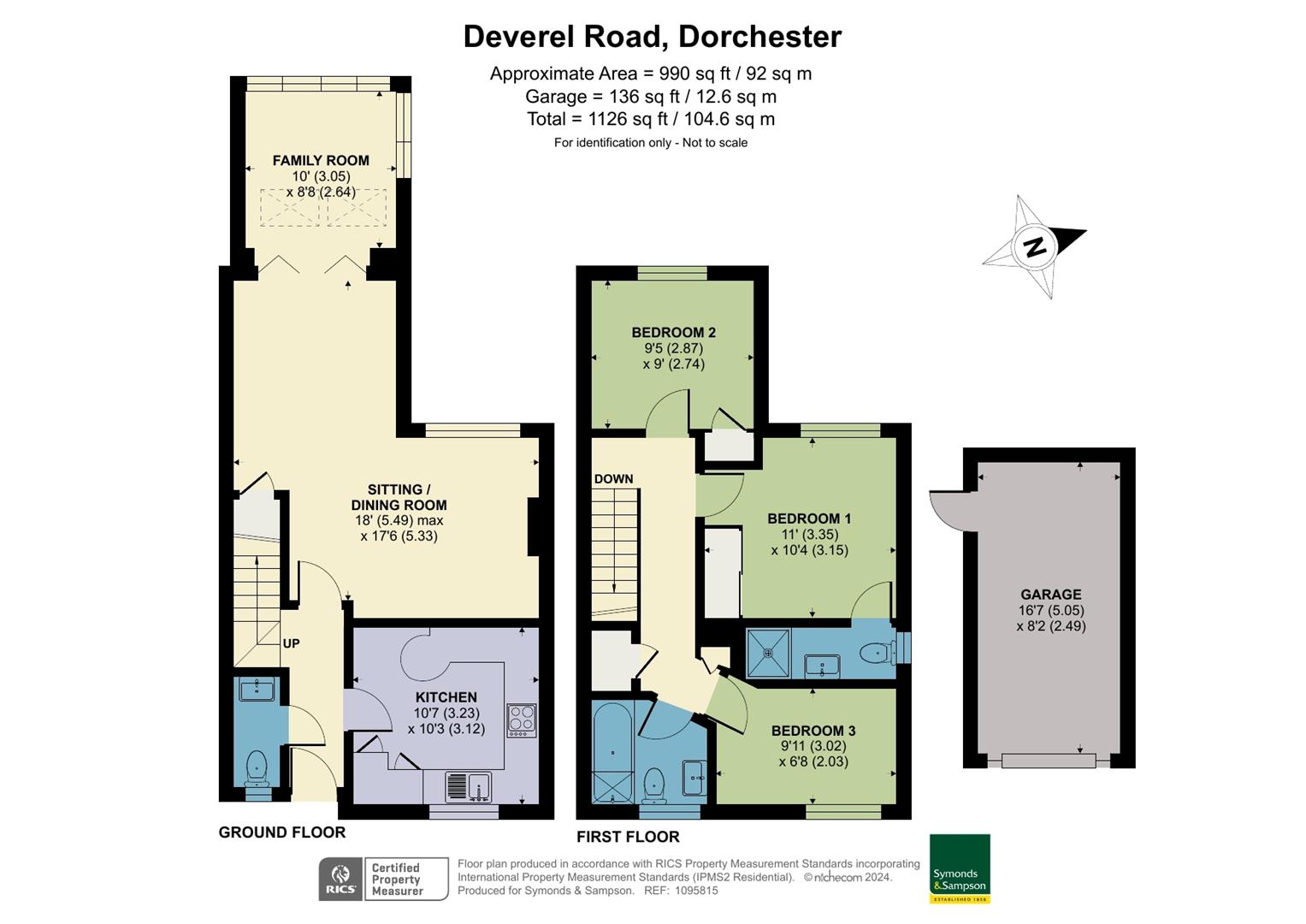 3 bed semidetached house for sale in Deverel Road, Charlton Down
