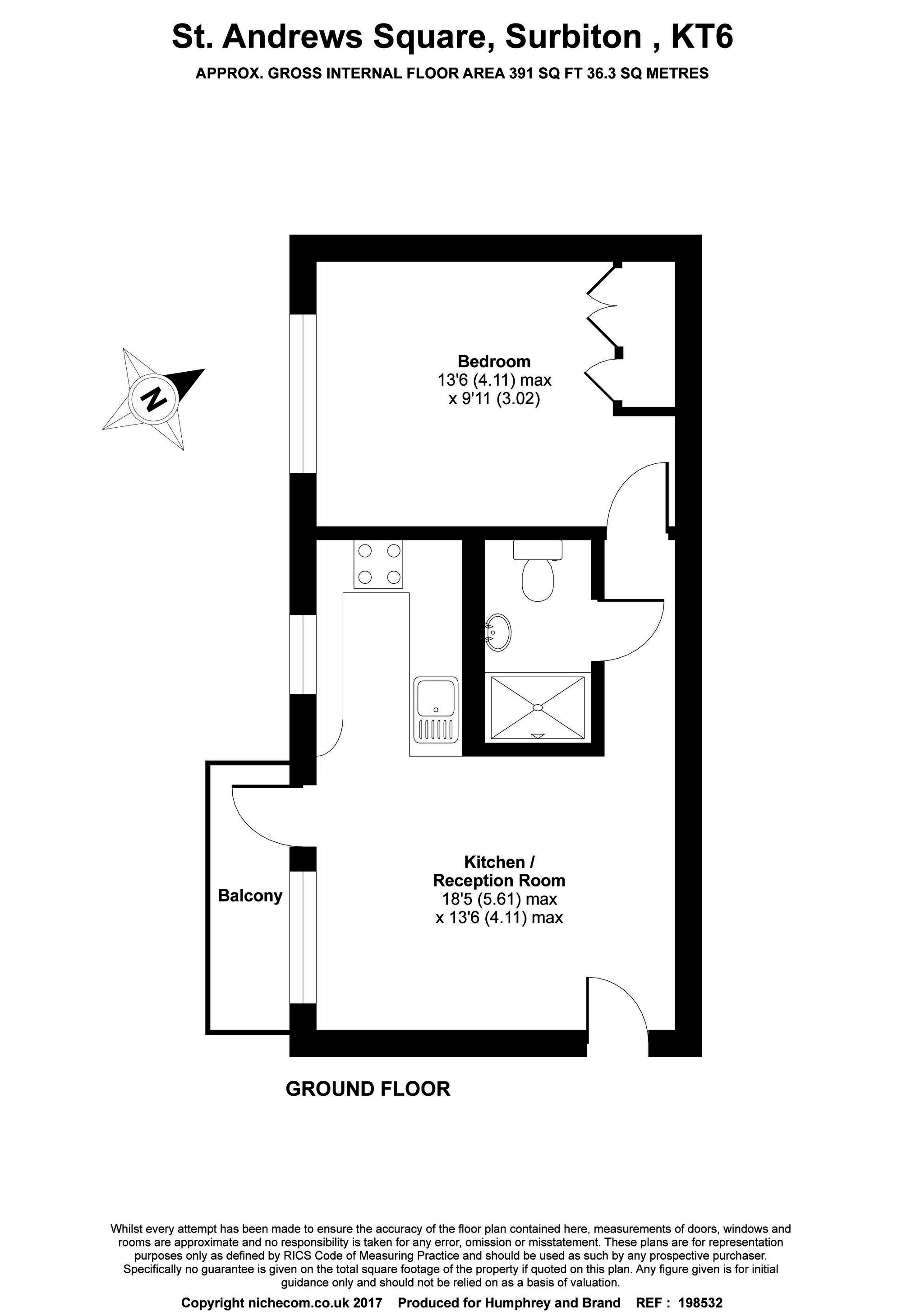 93 Surbiton Court St. Andrew's Square, Surbiton floorplan