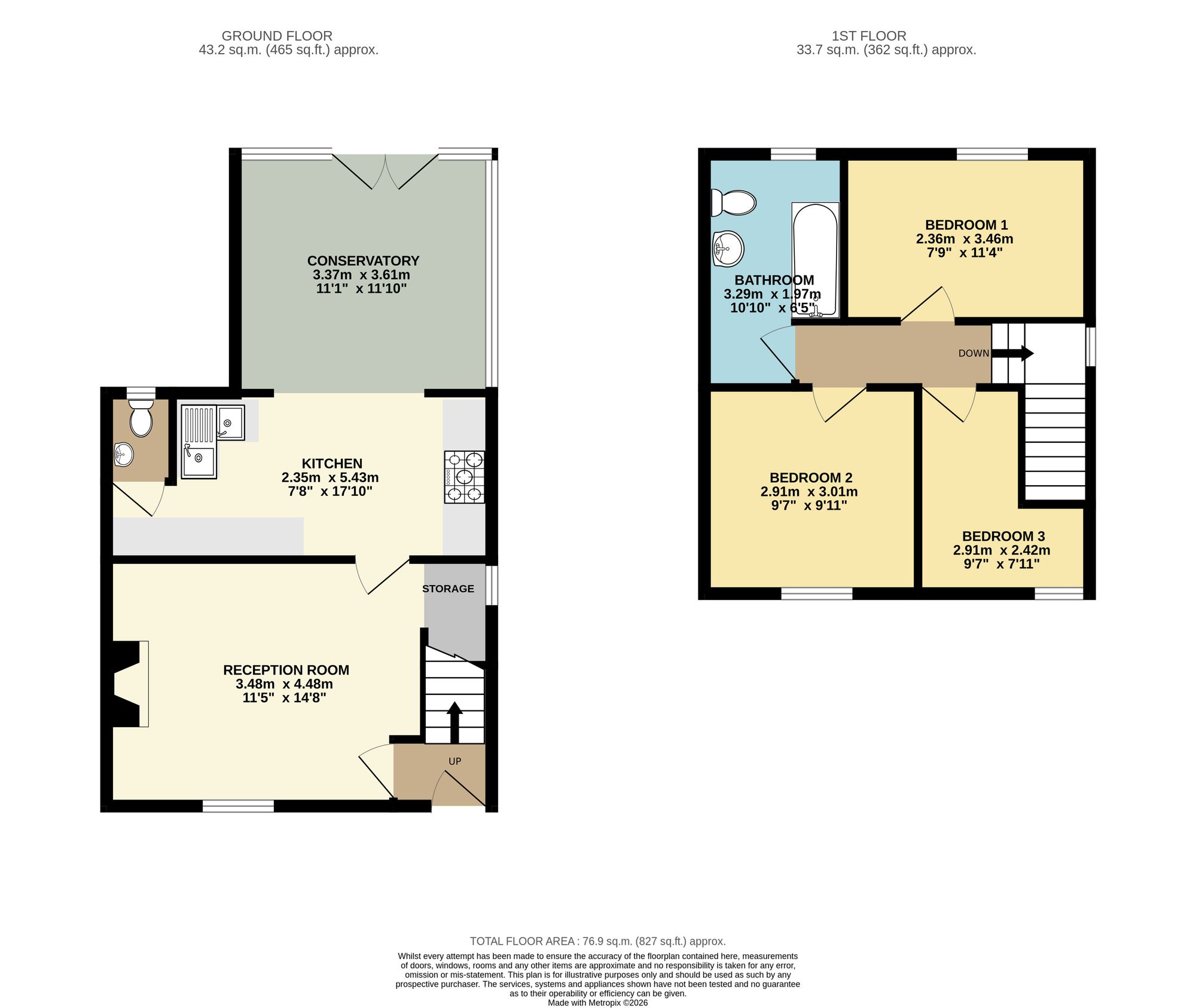 125 Boughton Lane, Chesterfield floorplan