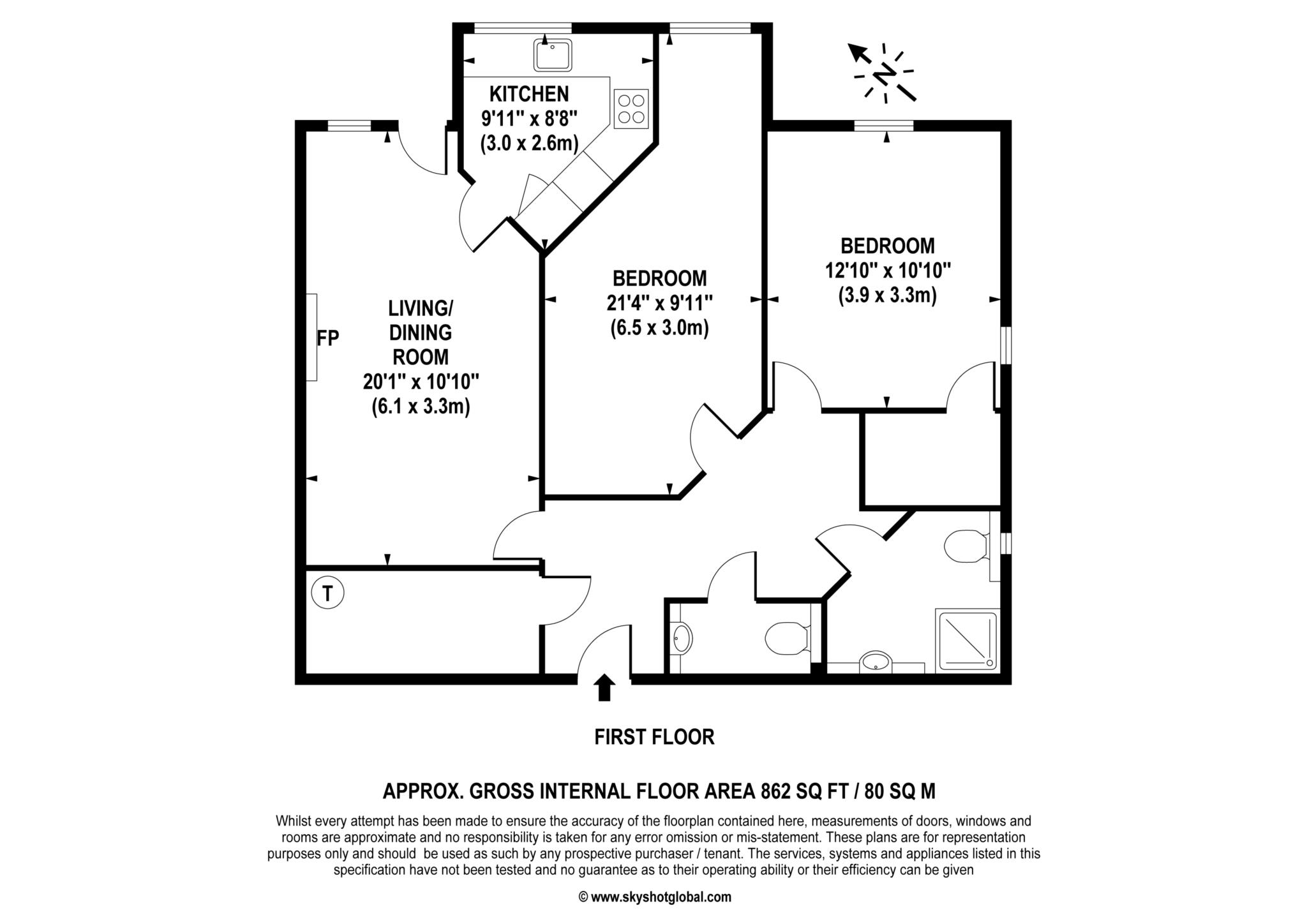 24 Edward Place, Churchfield Road, Walton On Thames floorplan