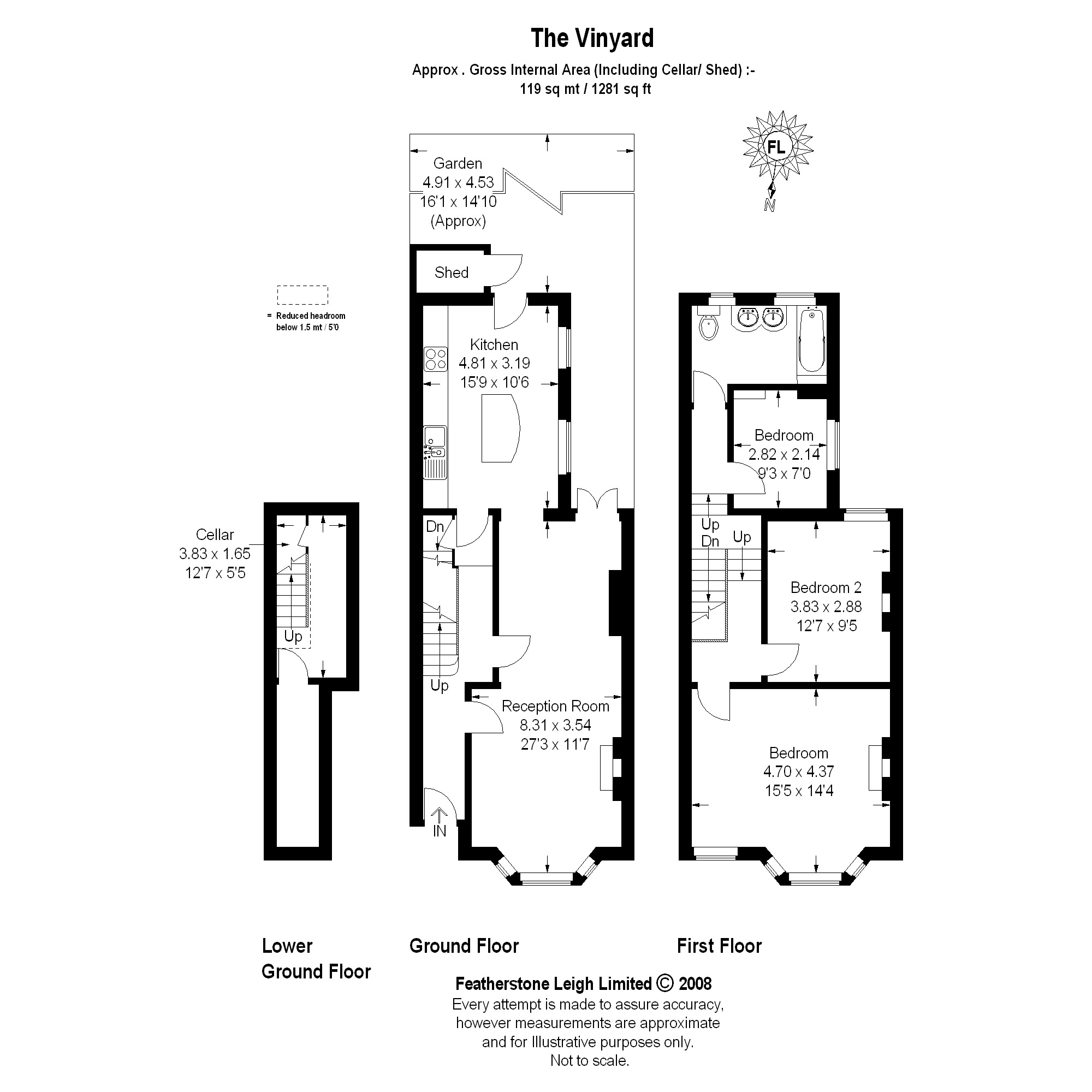 3 Bedrooms  to rent in The Vineyard, Richmond TW10