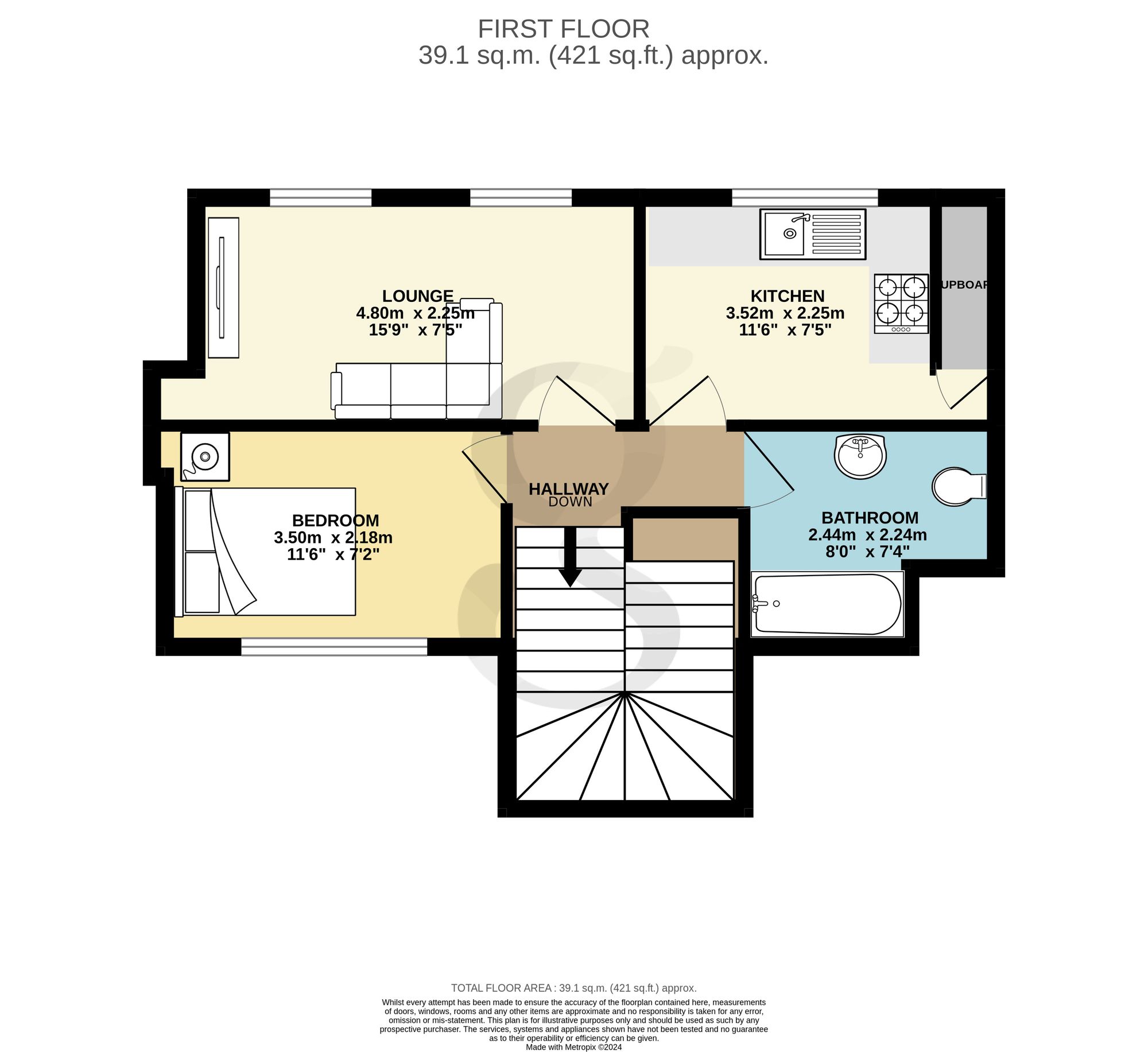 Flat 5, 11 Seale Street, Jersey floorplan