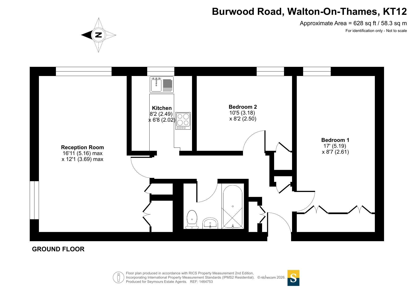 3, Vine Court, Walton-On-Thames floorplan