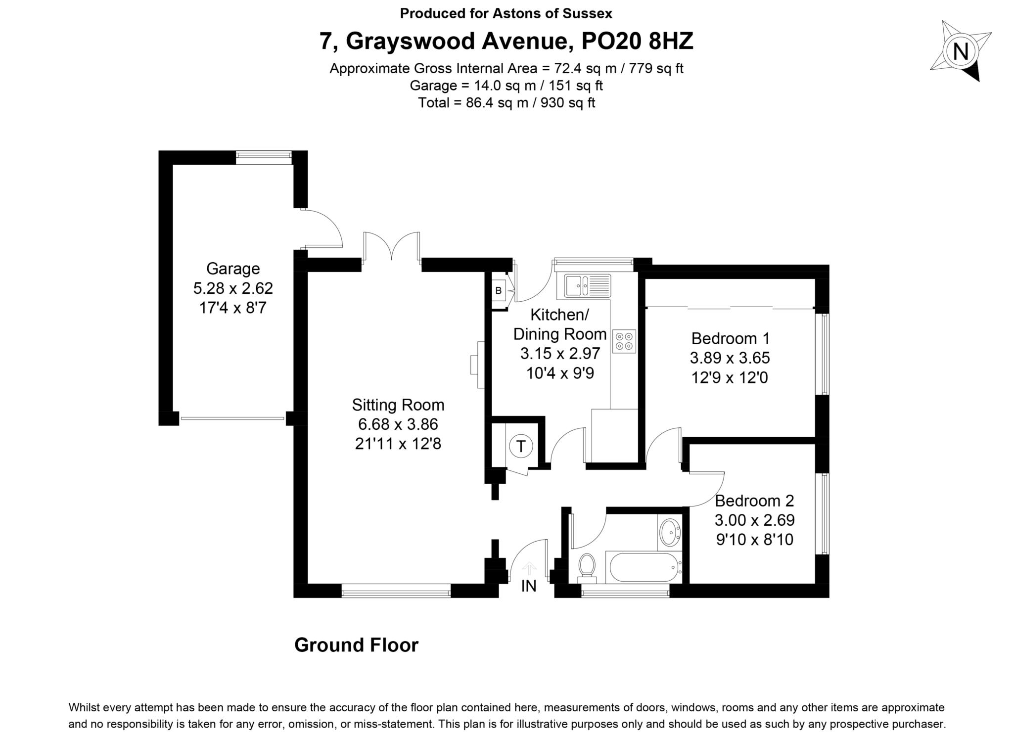 7, Grayswood Avenue, Chichester floorplan