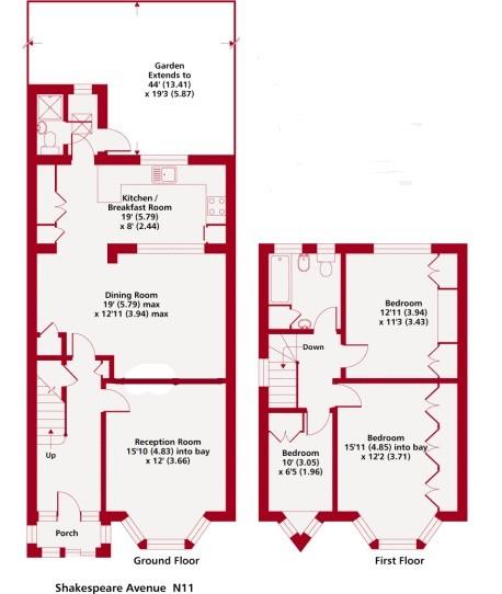 4 Bedrooms End terrace house to rent in Shakespeare Avenue, Arnos Grove N11