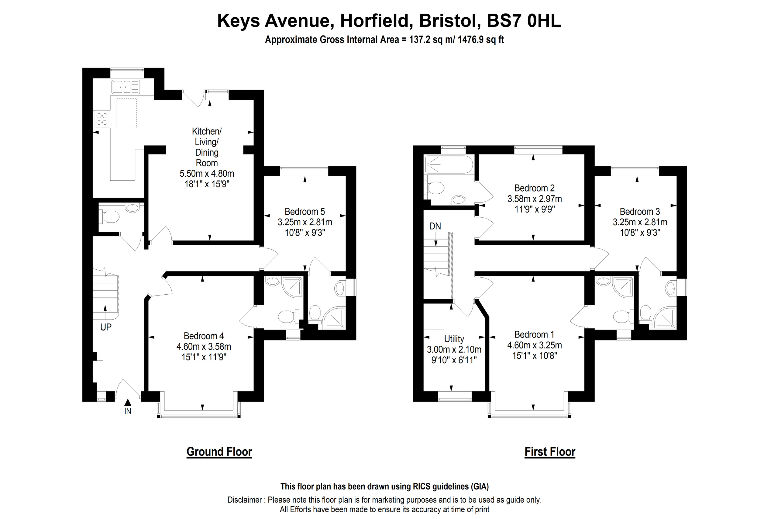 132 Keys Avenue, Bristol floorplan